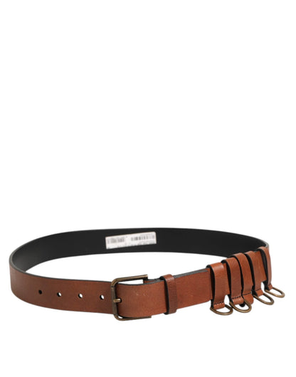 Dolce & Gabbana Brown Classic Gold Metal Logo Buckle Men Belt – 90 cm / 36 Inches par Dolce & Gabbana | Disponible sur Sandy Store ByNet