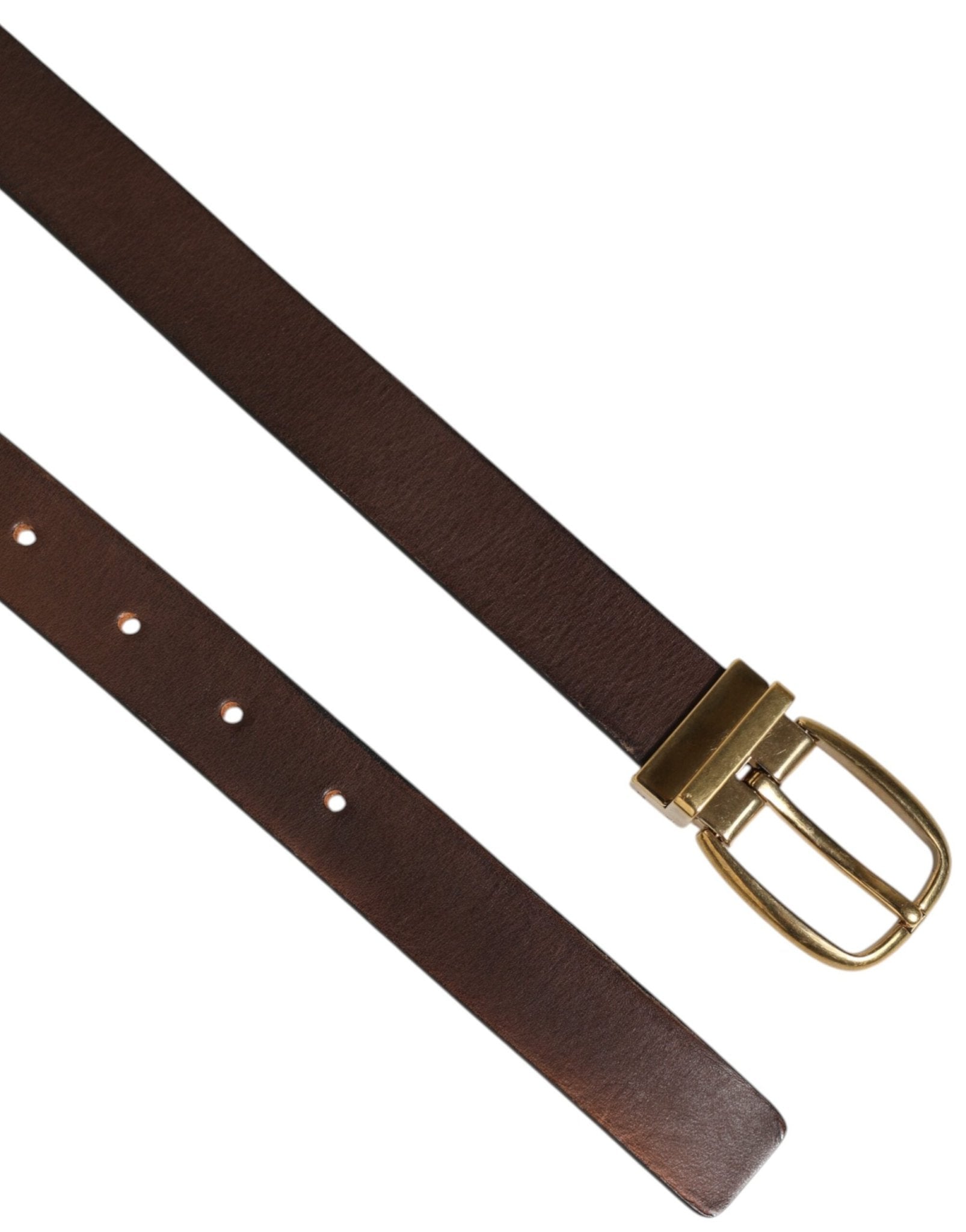 Dolce & Gabbana Brown Classic Gold Metal Logo Buckle Men Belt – 95 cm / 38 Inches par Dolce & Gabbana | Disponible sur Sandy Store ByNet