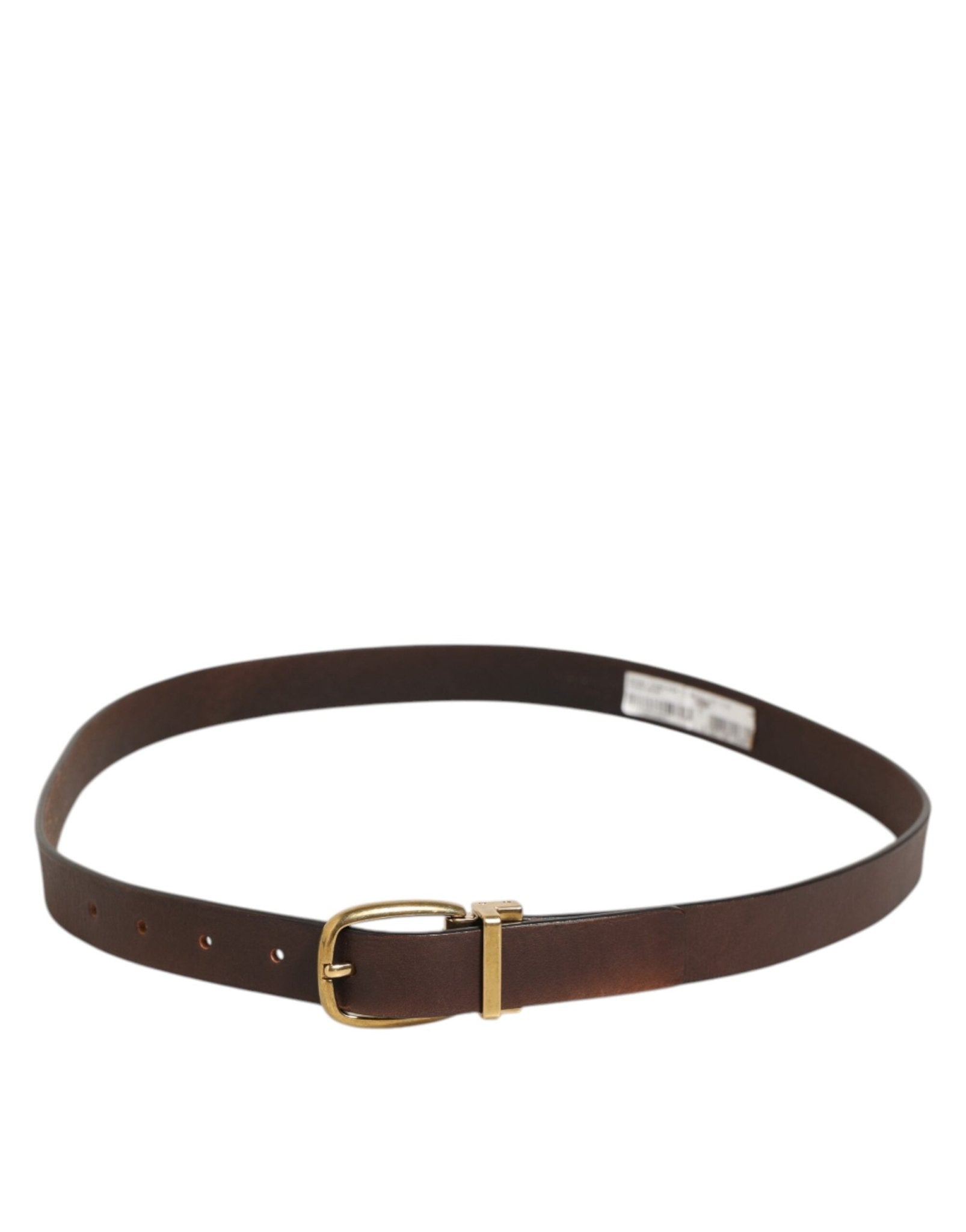 Dolce & Gabbana Brown Classic Gold Metal Logo Buckle Men Belt – 95 cm / 38 Inches par Dolce & Gabbana | Disponible sur Sandy Store ByNet