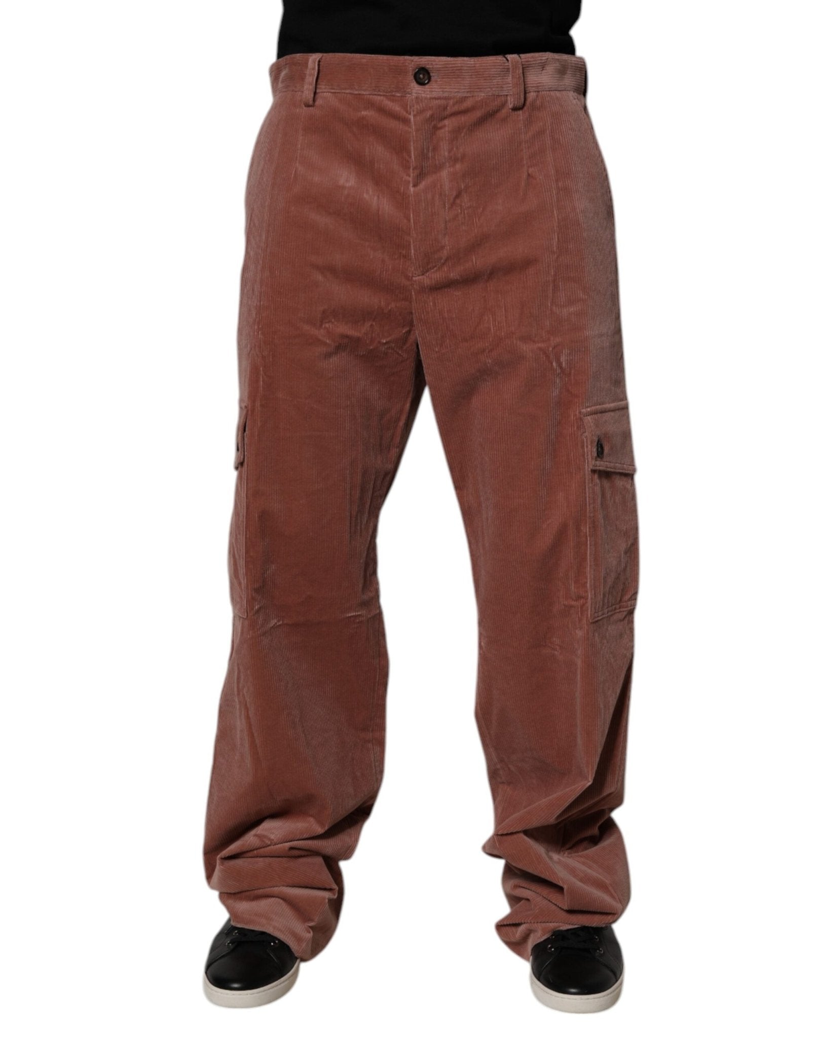 Dolce & Gabbana Brown Corduroy Cotton Cargo Men Denim Jeans – IT48 | M par Dolce & Gabbana | Disponible sur Sandy Store ByNet