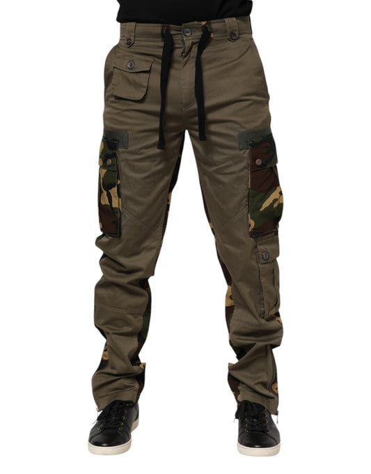 Dolce & Gabbana Brown Cotton Camouflage Cargo Pants – IT46 | S par Dolce & Gabbana | Disponible sur Sandy Store ByNet