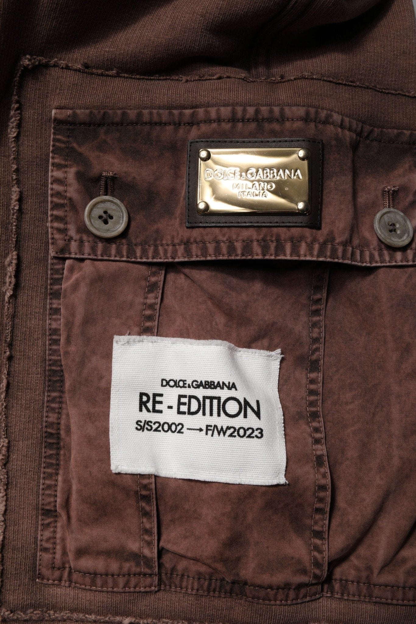 Dolce & Gabbana Brown Cotton Cargo Bermuda Sweatshorts Shorts - Sandy Store ByNet