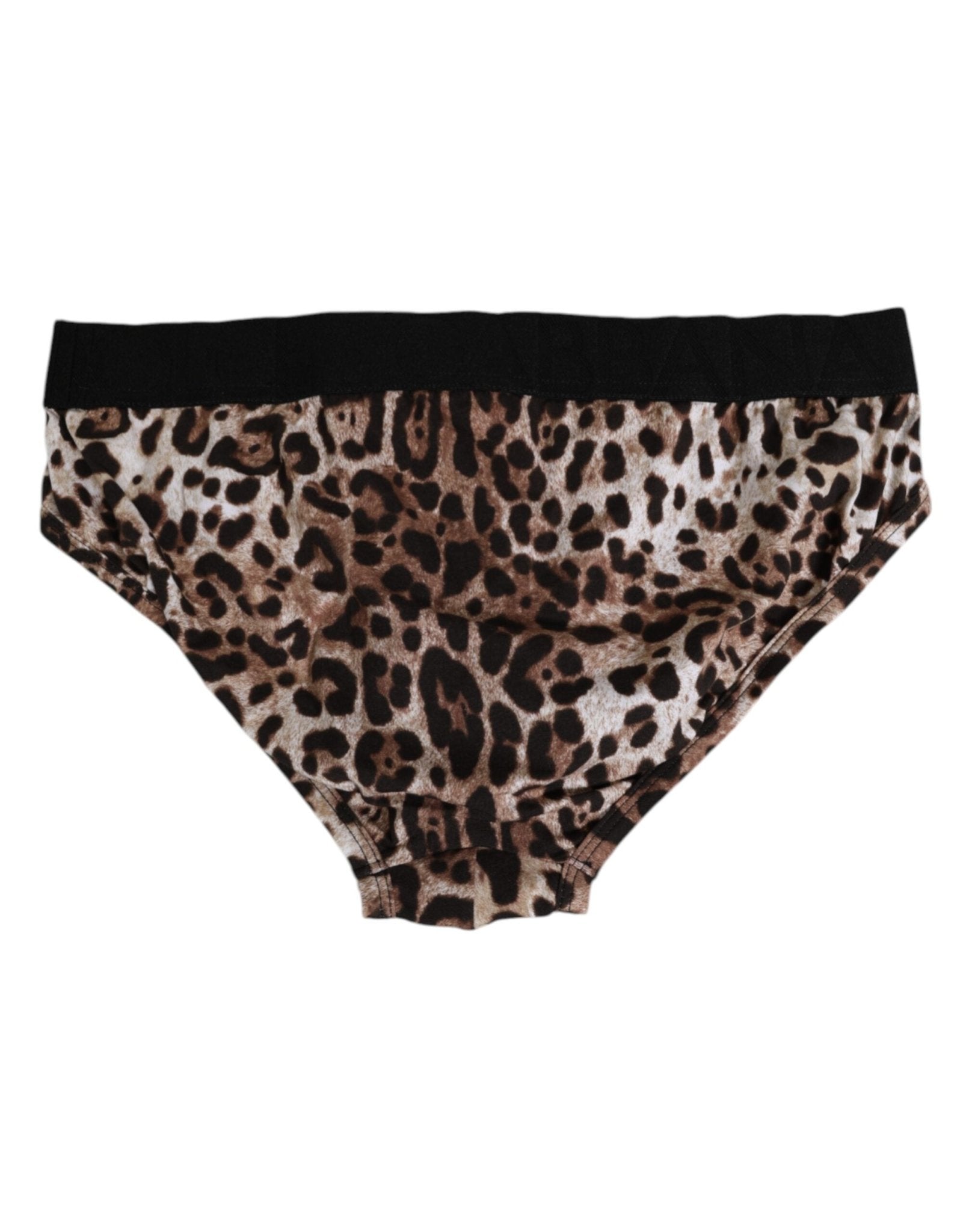 Dolce & Gabbana Brown Cotton Leopard Logo Midi Brief Underwear – IT4 | L par Dolce & Gabbana | Disponible sur Sandy Store ByNet