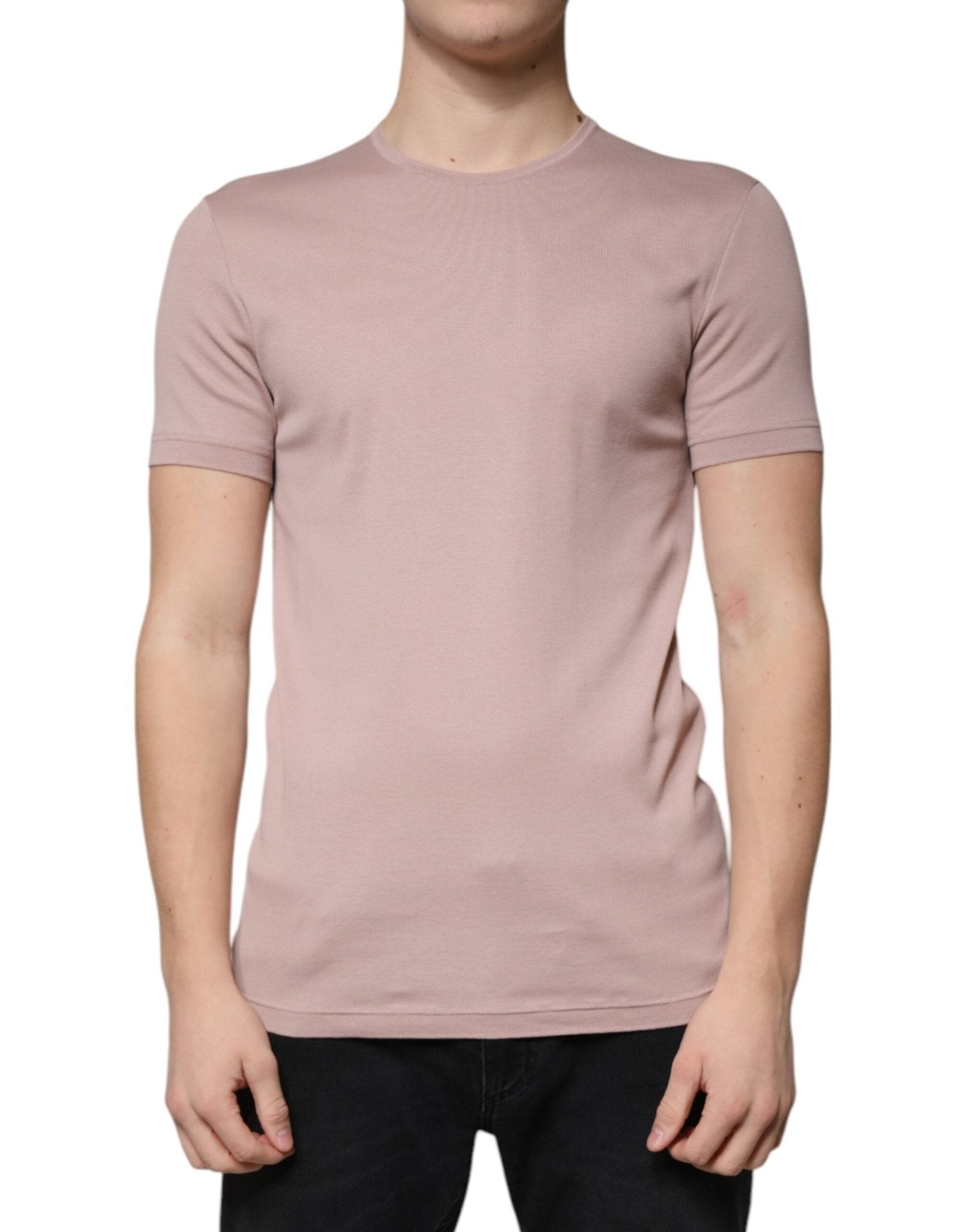 Dolce & Gabbana Brown Cotton Short Sleeves Round Neck T-shirt – IT50 | L par Dolce & Gabbana | Disponible sur Sandy Store ByNet