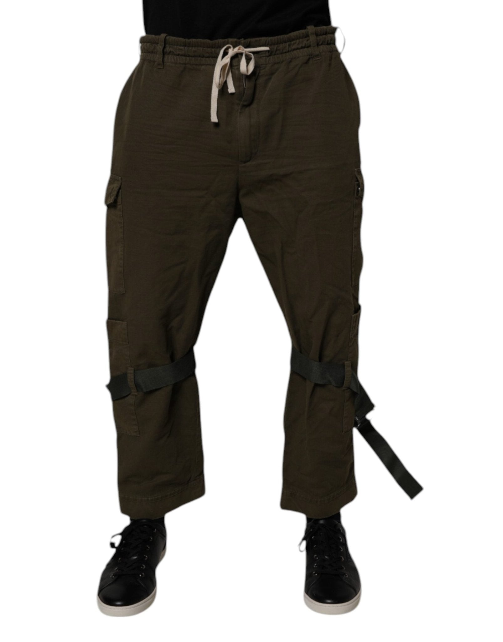 Dolce & Gabbana Brown Cotton Stretch Cargo Pants - Sandy Store ByNet
