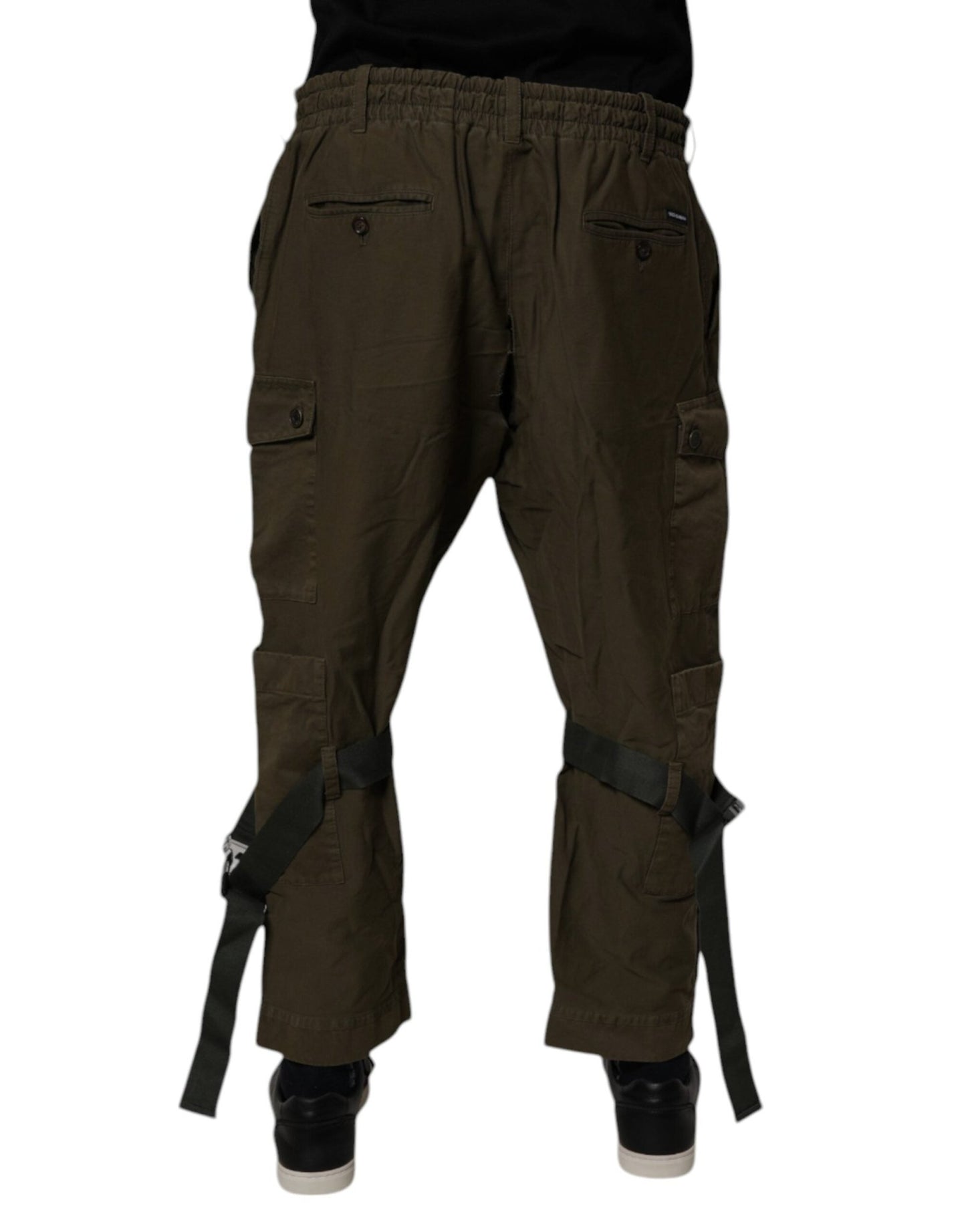Dolce & Gabbana Brown Cotton Stretch Cargo Pants - Sandy Store ByNet