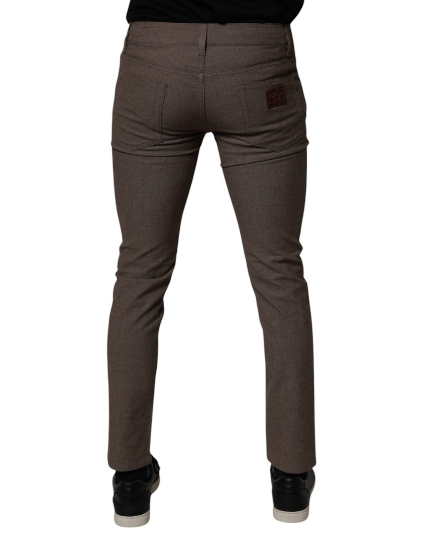 Dolce & Gabbana Brown Cotton Stretch Chino Pants - Sandy Store ByNet