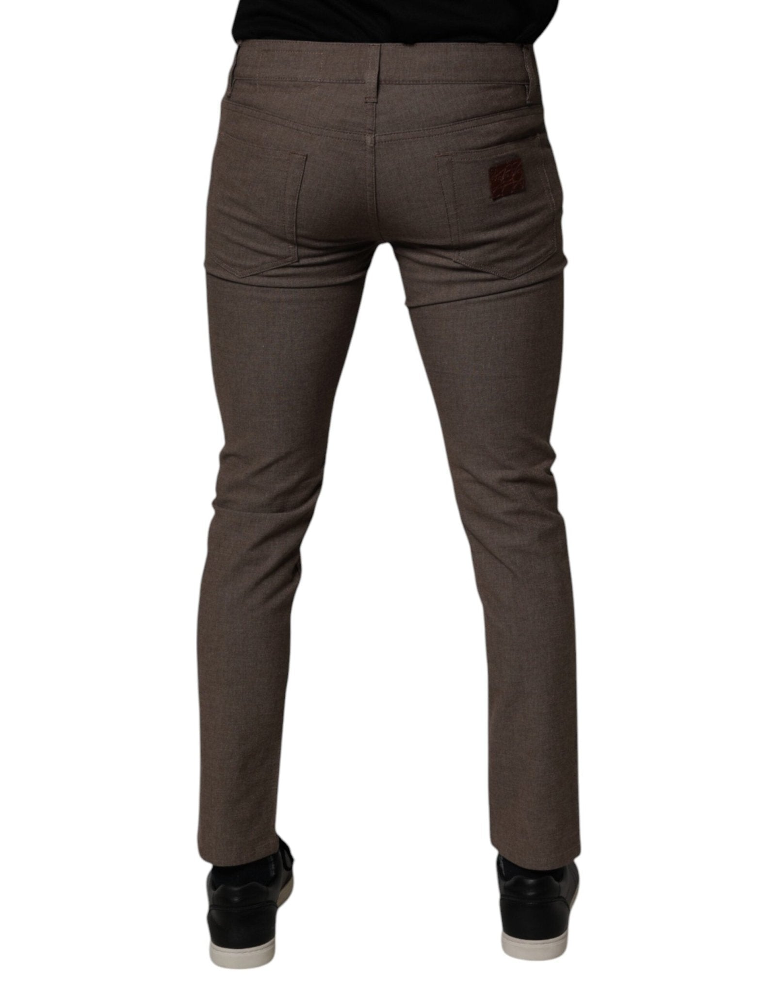 Dolce & Gabbana Brown Cotton Stretch Chino Pants - Sandy Store ByNet