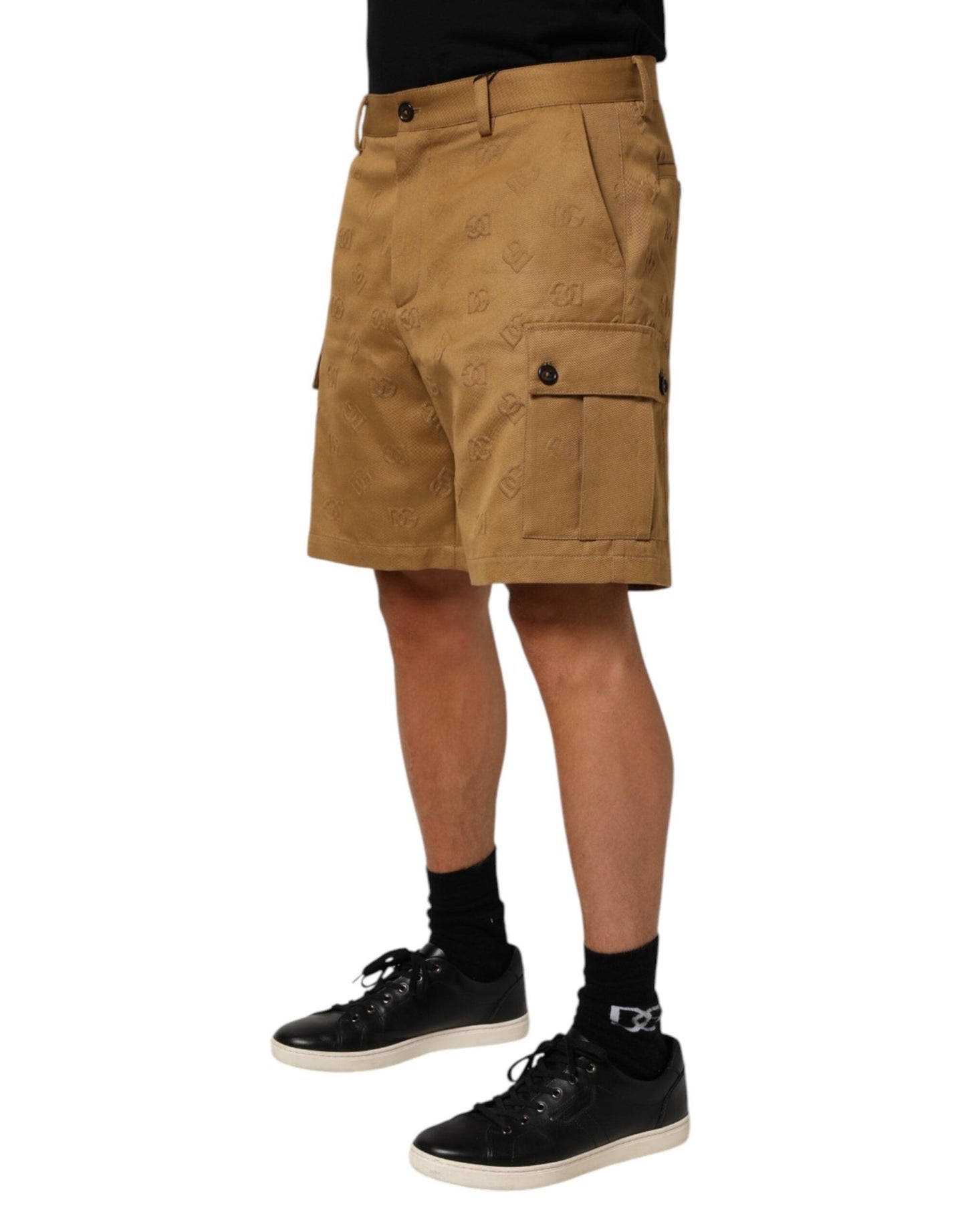 Dolce & Gabbana Brown Cotton Stretch Logo CargoBermuda Shorts – IT48 | M par Dolce & Gabbana | Disponible sur Sandy Store ByNet