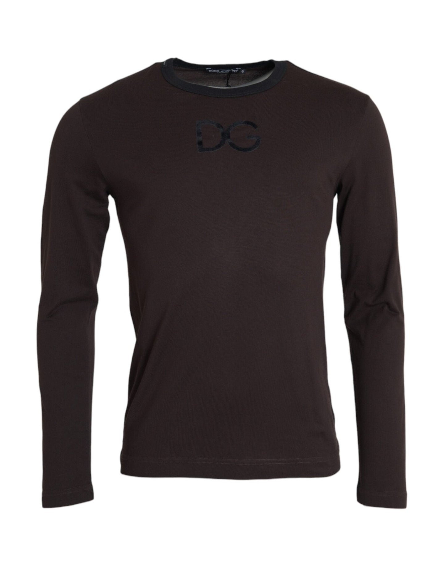 Dolce & Gabbana Brown DG Logo Crewneck Pullover Sweater – IT54 | XL par Dolce & Gabbana | Disponible sur Sandy Store ByNet
