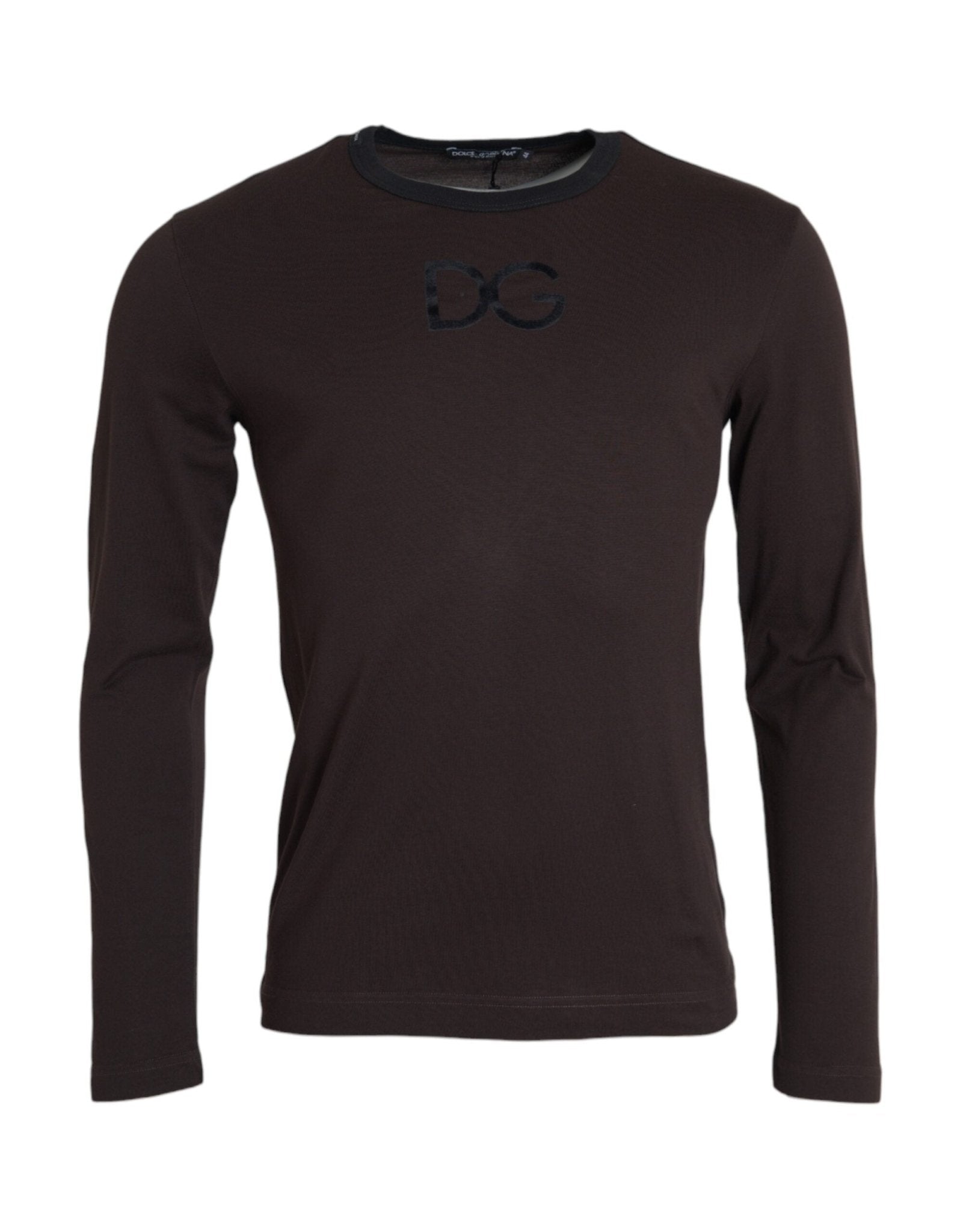 Dolce & Gabbana Brown DG Logo Crewneck Pullover Sweater – IT54 | XL par Dolce & Gabbana | Disponible sur Sandy Store ByNet