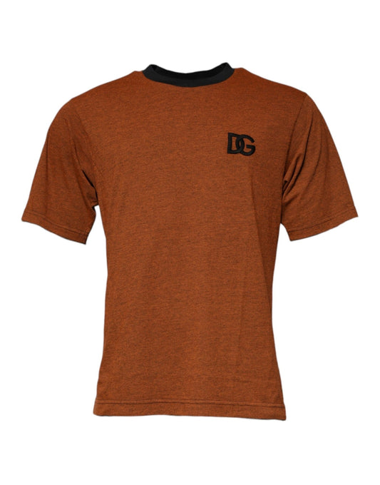 Dolce & Gabbana Brown DG Logo Polyester Crew Neck T-shirt – IT48 | M par Dolce & Gabbana | Disponible sur Sandy Store ByNet
