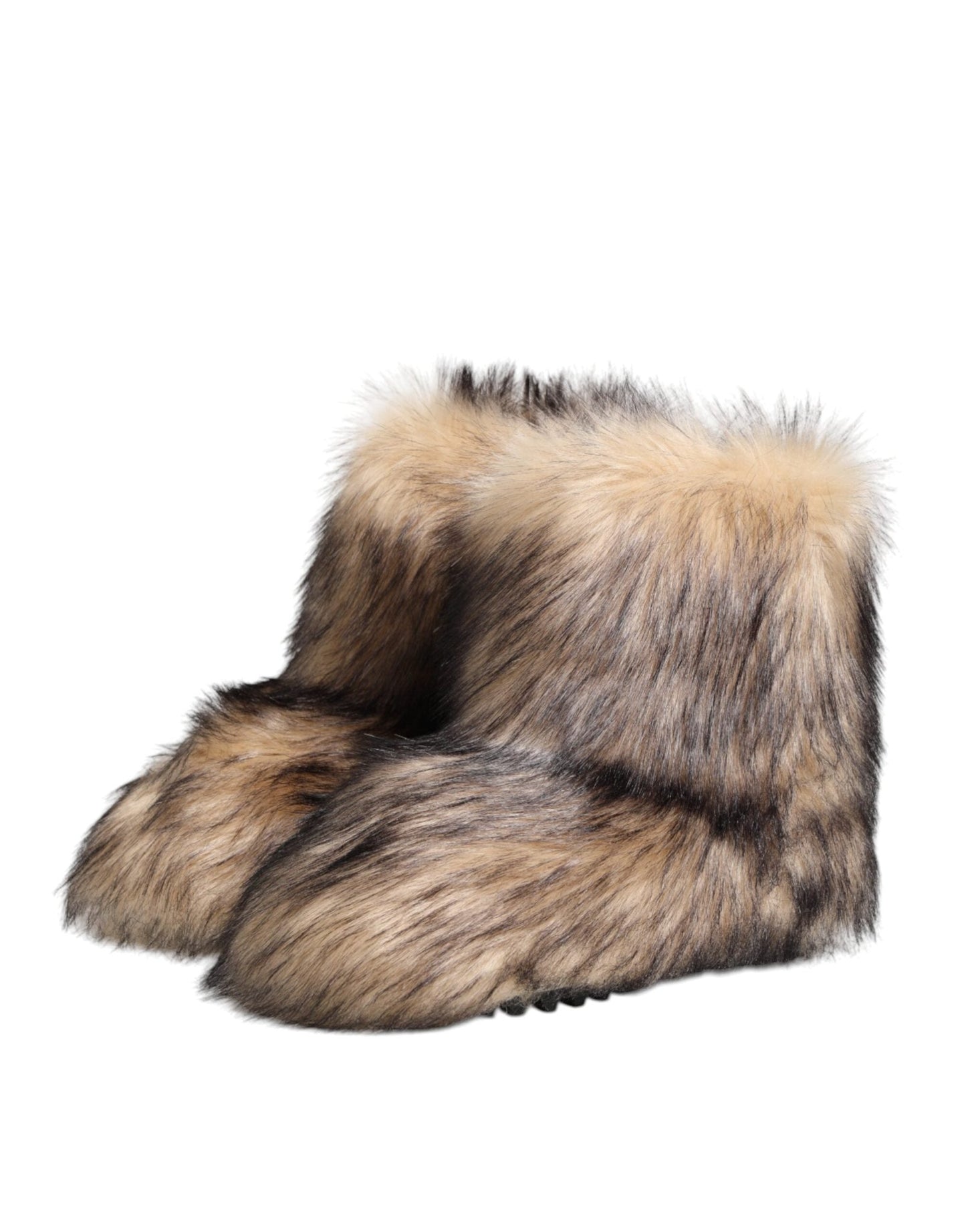 Dolce & Gabbana Brown Faux Skim Ski Fur Men Short Boots Shoes – EU44/US11 par Dolce & Gabbana | Disponible sur Sandy Store ByNet