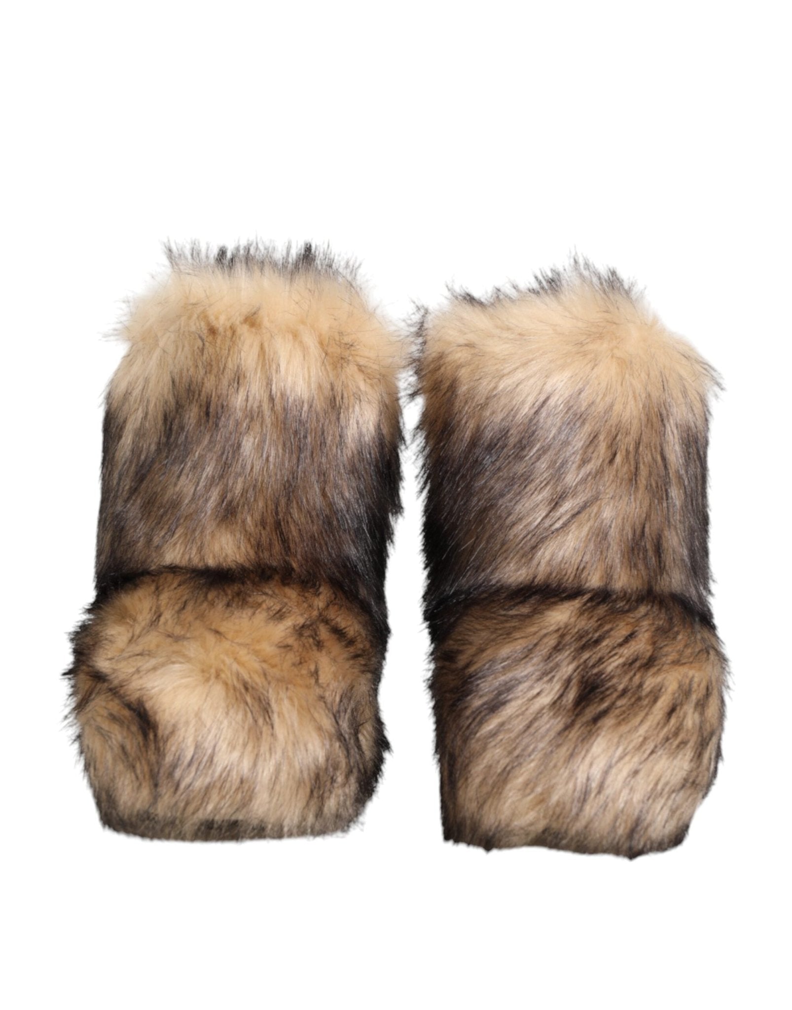 Dolce & Gabbana Brown Faux Skim Ski Fur Men Short Boots Shoes – EU44/US11 par Dolce & Gabbana | Disponible sur Sandy Store ByNet