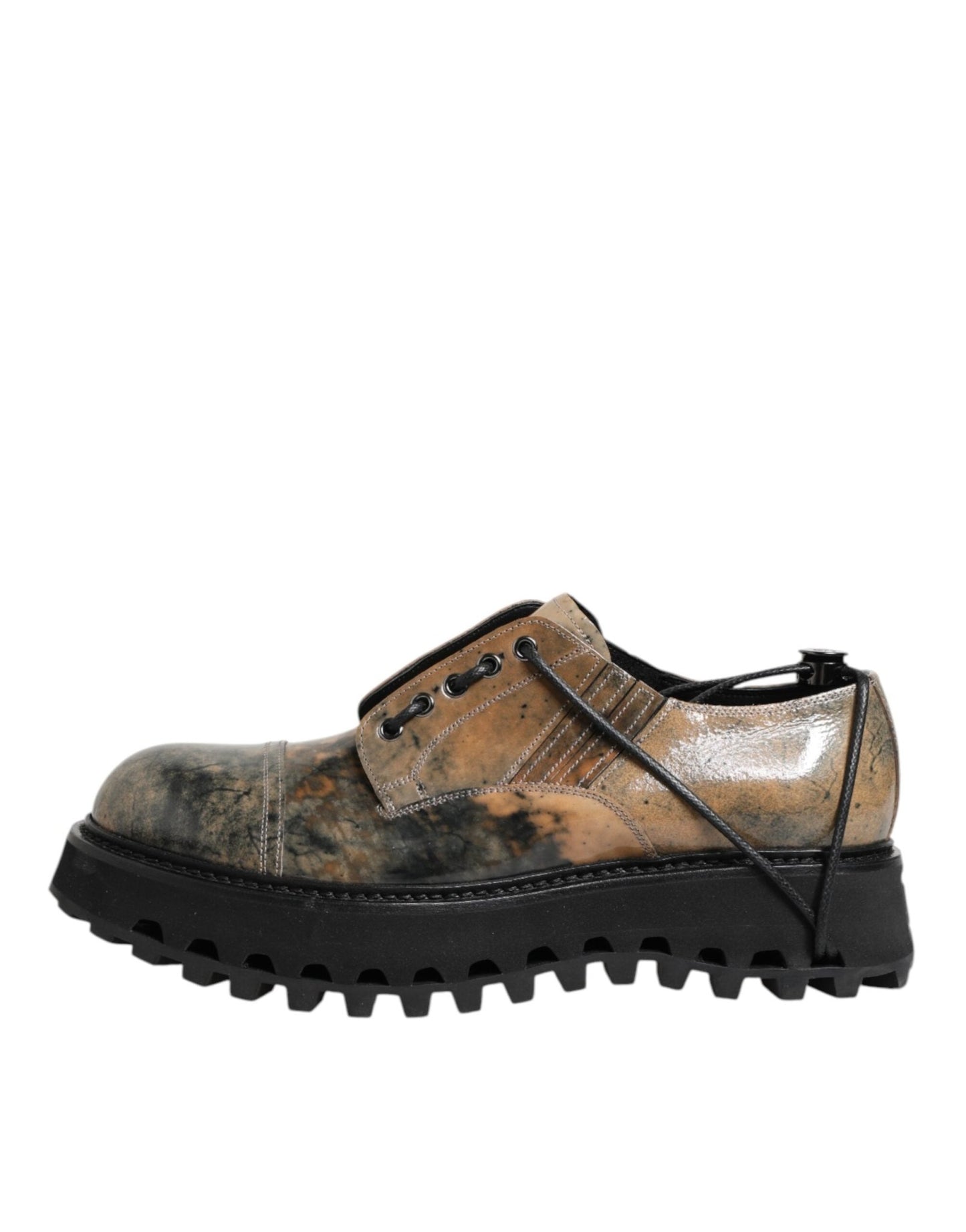 Dolce & Gabbana Brown Gray Lace Up Chunky Derby Men Shoes – EU44/US11 par Dolce & Gabbana | Disponible sur Sandy Store ByNet