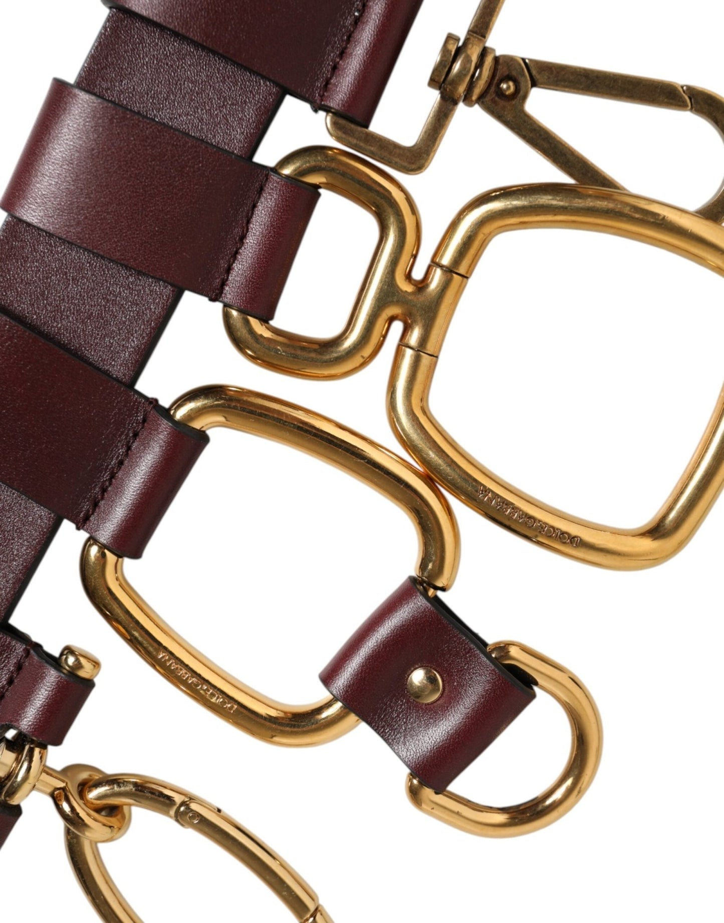 Dolce & Gabbana Brown Key Ring Clip Attachments Buckle Belt – 90 cm / 36 Inches par Dolce & Gabbana | Disponible sur Sandy Store ByNet