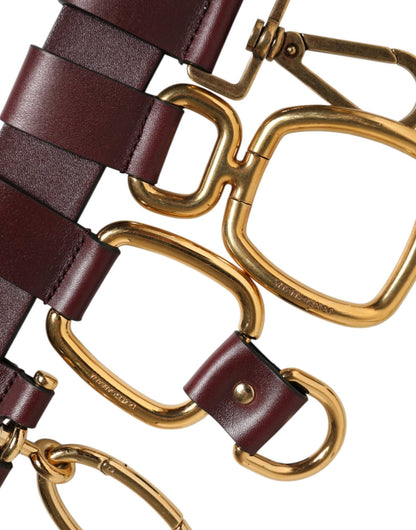 Dolce & Gabbana Brown Key Ring Clip Attachments Buckle Belt – 90 cm / 36 Inches par Dolce & Gabbana | Disponible sur Sandy Store ByNet