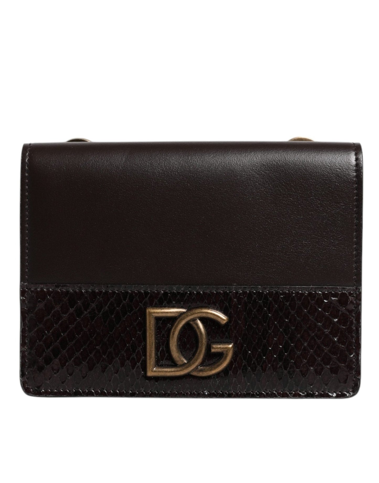 Dolce & Gabbana Brown Leather Bifold DG Logo Cardholder Sling Strap Wallet – par Dolce & Gabbana | Disponible sur Sandy Store ByNet