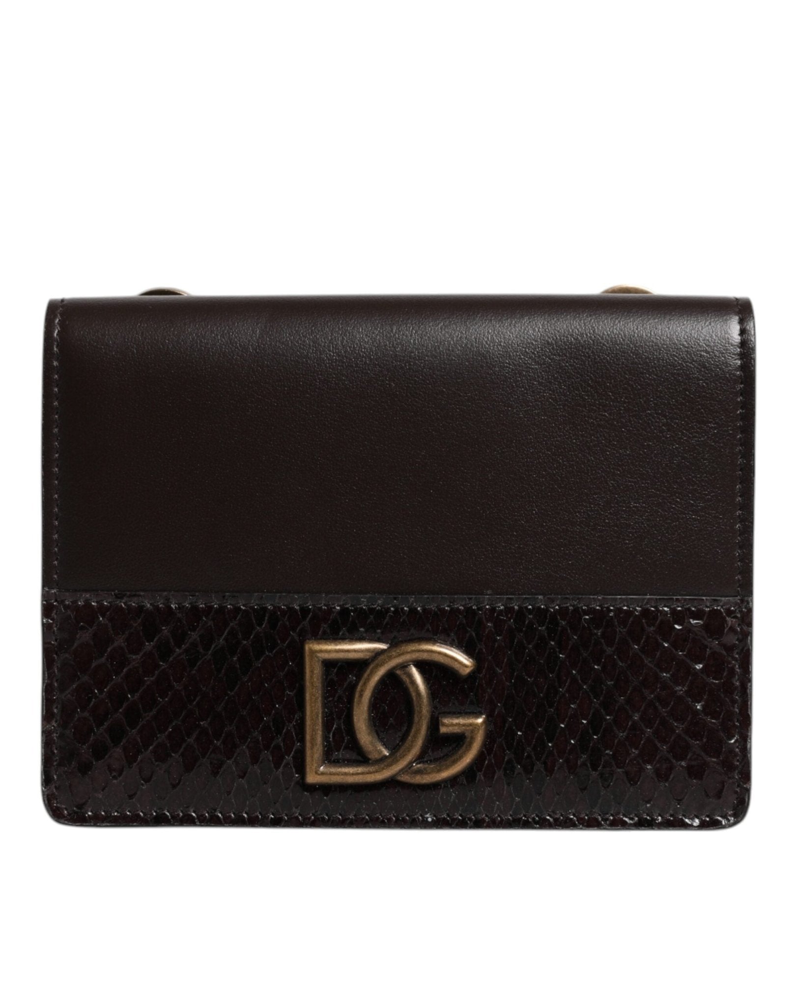 Dolce & Gabbana Brown Leather Bifold DG Logo Cardholder Sling Strap Wallet – par Dolce & Gabbana | Disponible sur Sandy Store ByNet