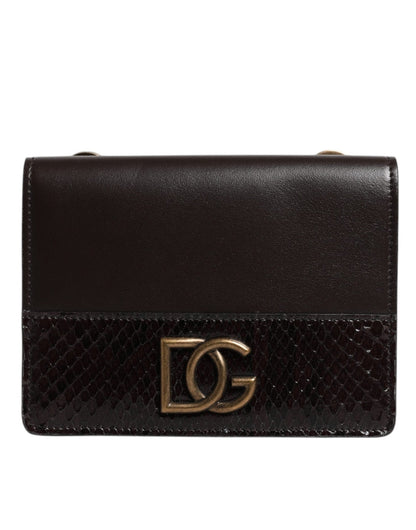 Dolce & Gabbana Brown Leather Bifold DG Logo Cardholder Sling Strap Wallet – par Dolce & Gabbana | Disponible sur Sandy Store ByNet