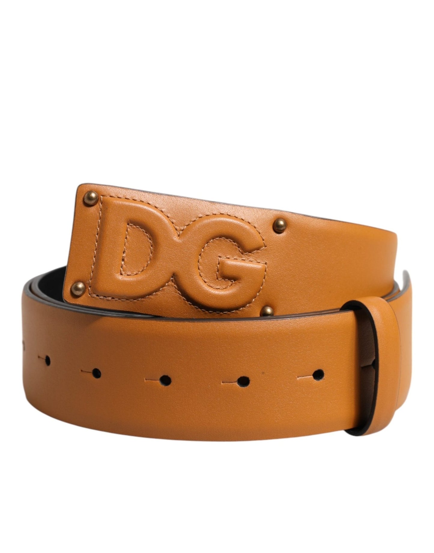 Dolce & Gabbana Brown Leather Buckle DG Logo Embossed Belt – 90 cm / 36 Inches par Dolce & Gabbana | Disponible sur Sandy Store ByNet