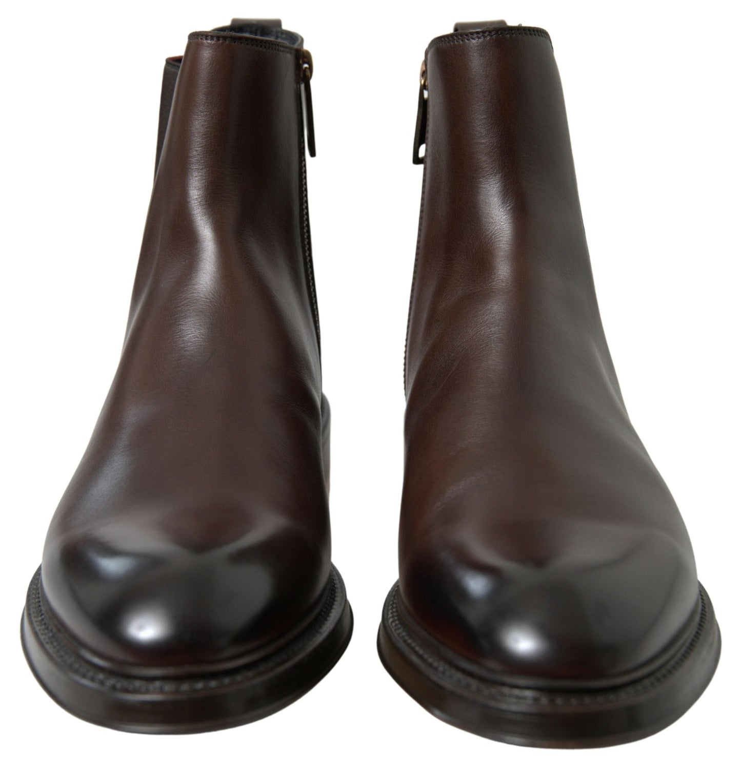 Dolce & Gabbana Brown Leather Chelsea Mens Boots Shoes – EU40/US7 par Dolce & Gabbana | Disponible sur Sandy Store ByNet