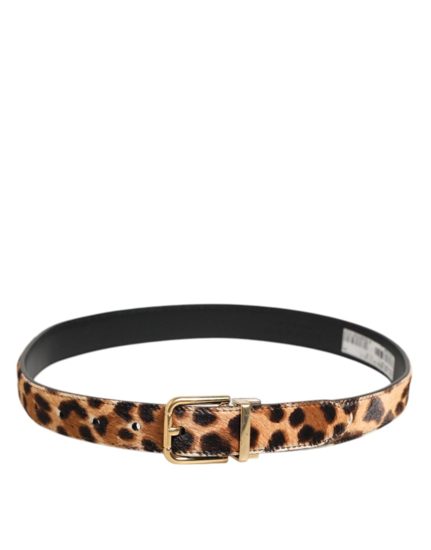 Dolce & Gabbana Brown Leather Leopard Print Metal Buckle Belt – 75 cm / 30 Inches par Dolce & Gabbana | Disponible sur Sandy Store ByNet