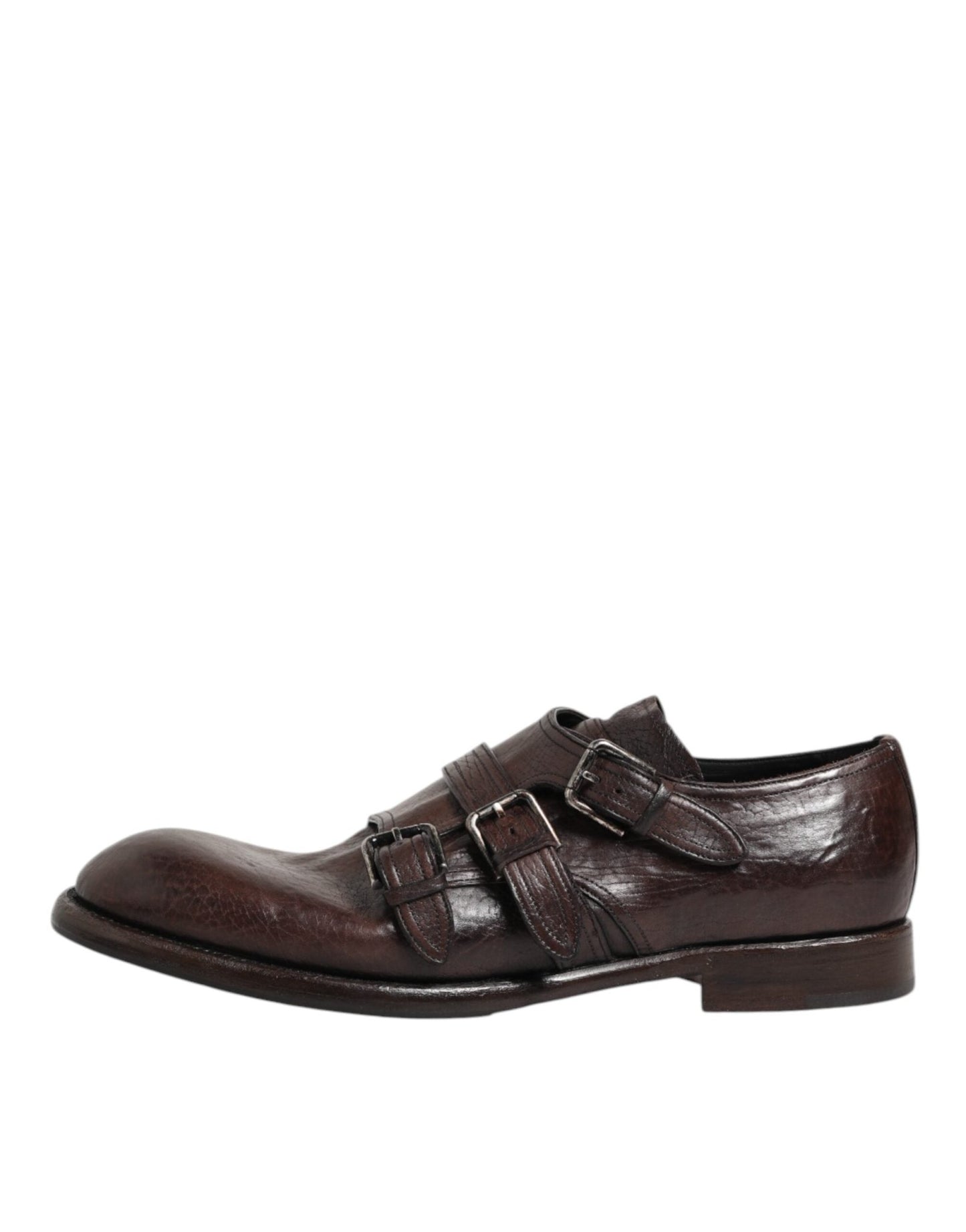 Dolce & Gabbana Brown Leather Monk Strap Formal Derby Shoes – EU41/US8 par Dolce & Gabbana | Disponible sur Sandy Store ByNet