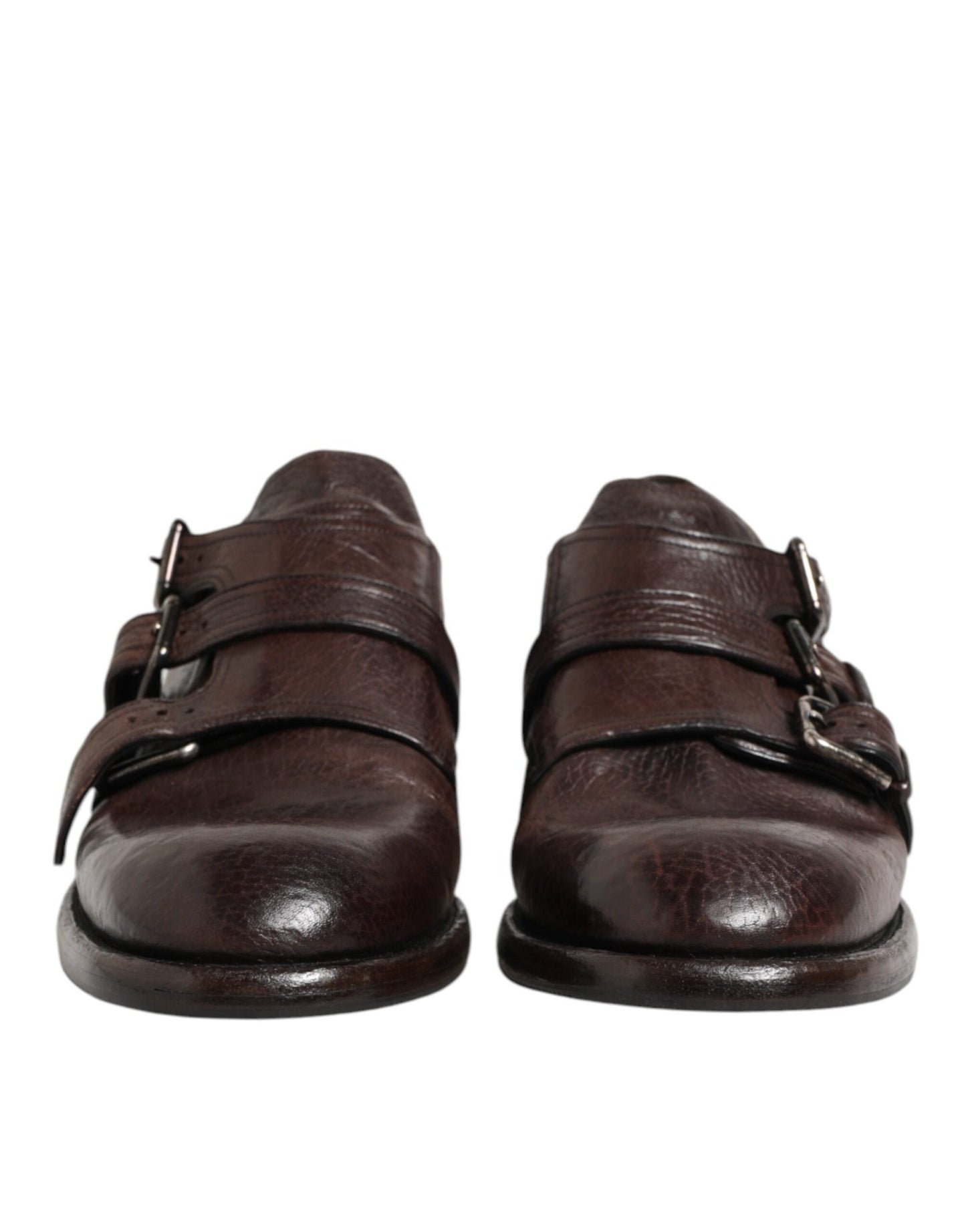 Dolce & Gabbana Brown Leather Monk Strap Formal Derby Shoes – EU41/US8 par Dolce & Gabbana | Disponible sur Sandy Store ByNet
