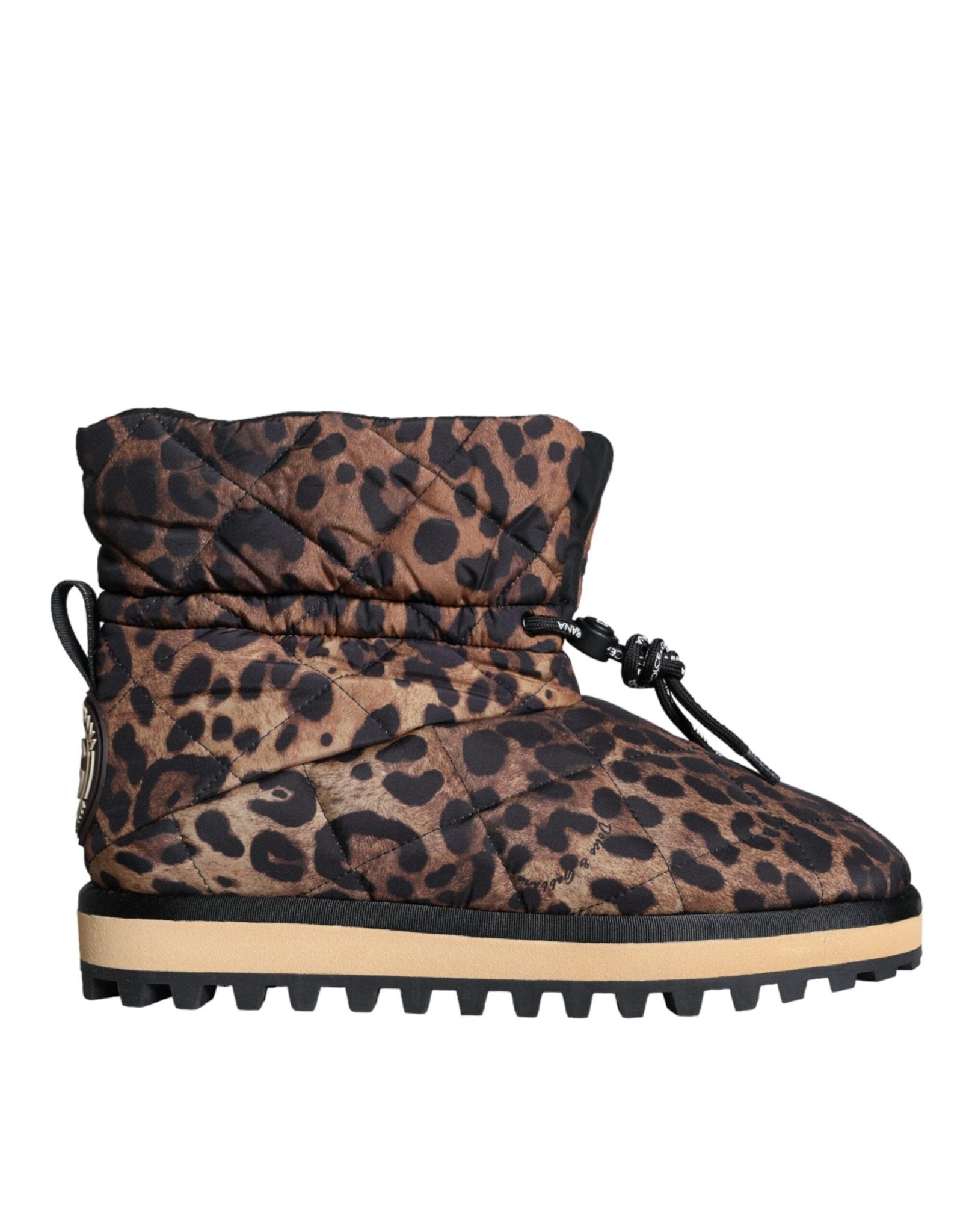 Dolce & Gabbana Brown Leopard Ankle Boots Padded Shoes – EU44/US11 par Dolce & Gabbana | Disponible sur Sandy Store ByNet