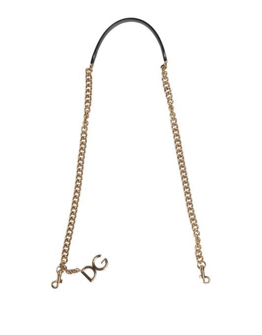 Dolce & Gabbana Brown Leopard Gold Brass Chain Accessory Shoulder Strap – par Dolce & Gabbana | Disponible sur Sandy Store ByNet