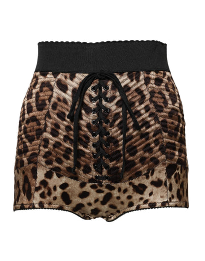 Dolce & Gabbana Brown Leopard High Waist Hot Pants Shorts – IT40|S par Dolce & Gabbana | Disponible sur Sandy Store ByNet