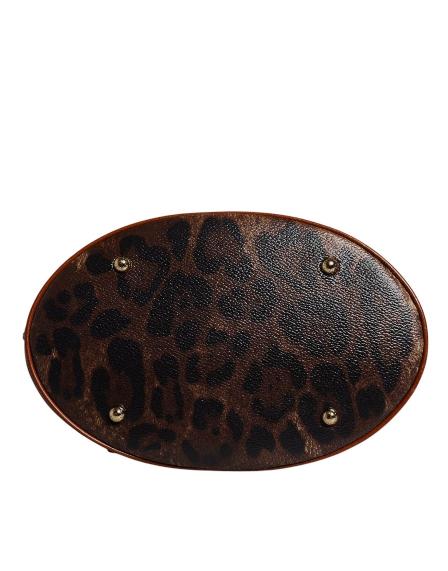 Dolce & Gabbana Brown Leopard Leather Shoulder Strap Tote Bag - Sandy Store ByNet