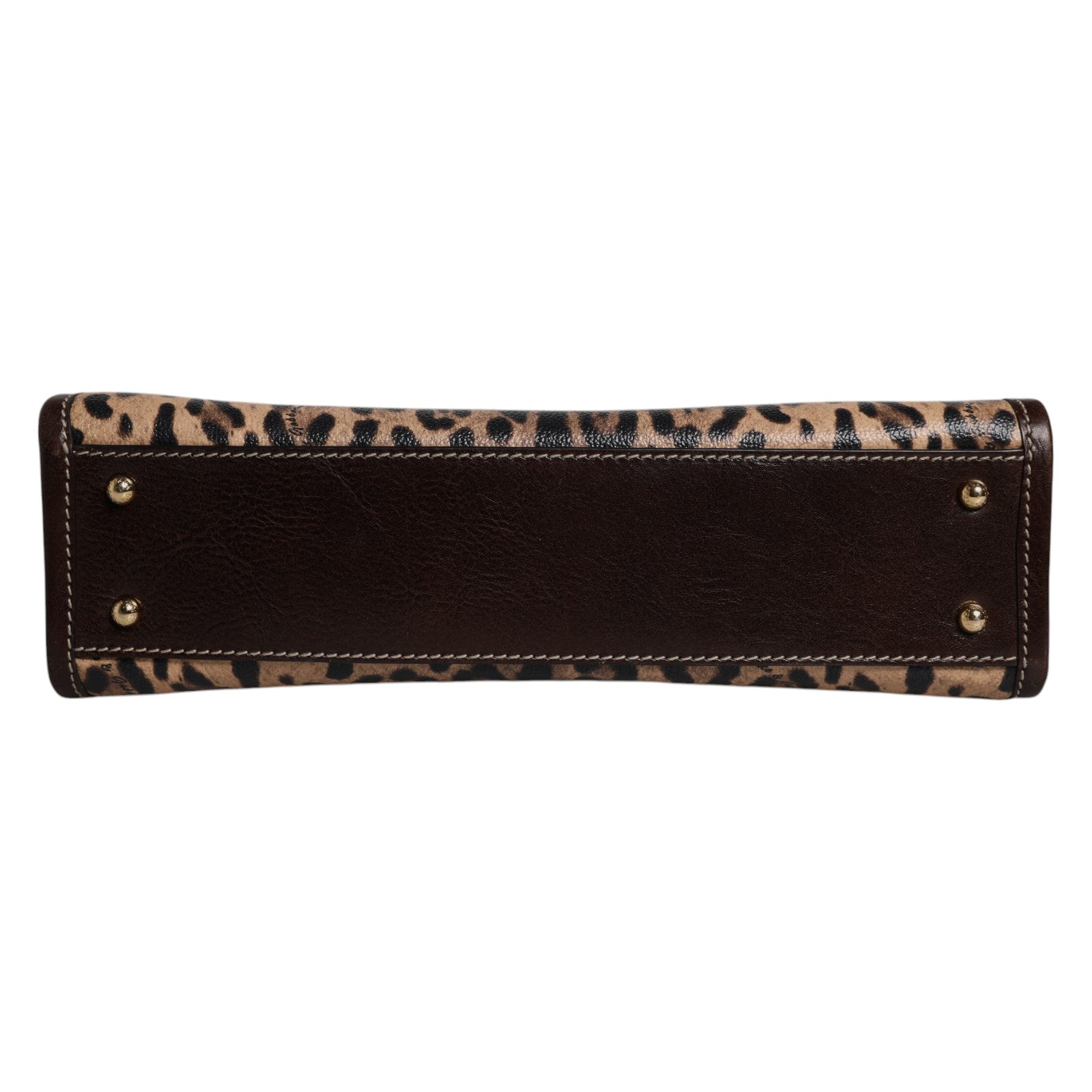 Dolce & Gabbana Brown Leopard Leather Shoulder Strap Tote Bag - Sandy Store ByNet