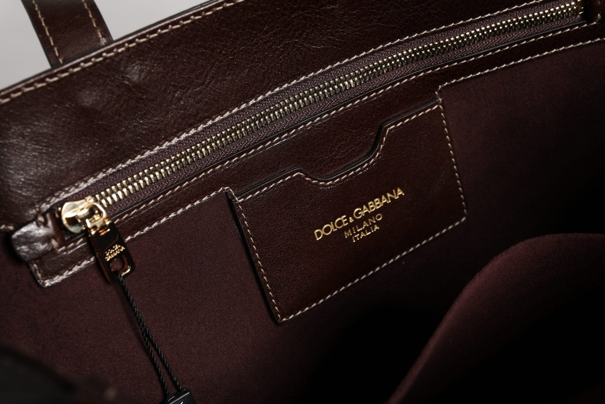 Dolce & Gabbana Brown Leopard Leather Shoulder Strap Tote Bag - Sandy Store ByNet