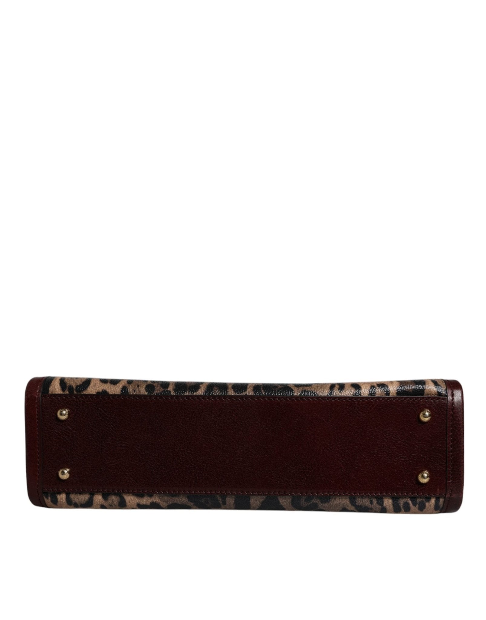 Dolce & Gabbana Brown Leopard Leather Shoulder Strap Tote Bag - Sandy Store ByNet