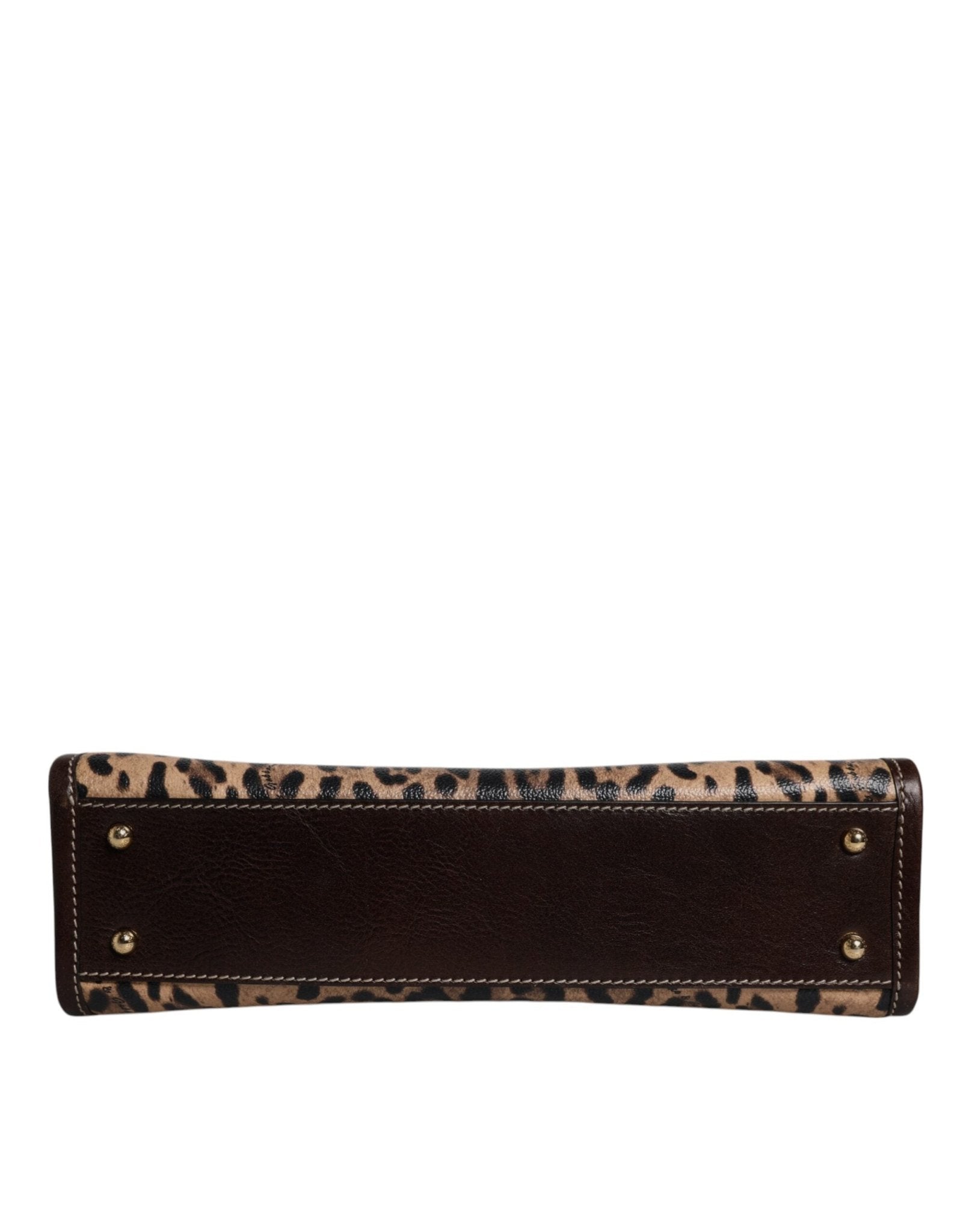 Dolce & Gabbana Brown Leopard Leather Shoulder Strap Tote Bag - Sandy Store ByNet