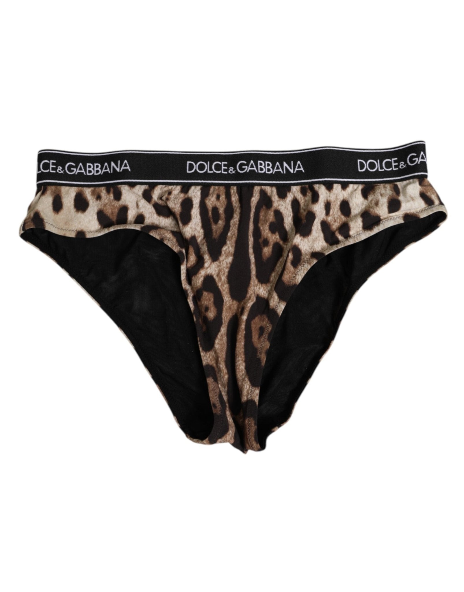Dolce & Gabbana Brown Leopard Nylon High Waist Panty Underwear – IT2 | S par Dolce & Gabbana | Disponible sur Sandy Store ByNet