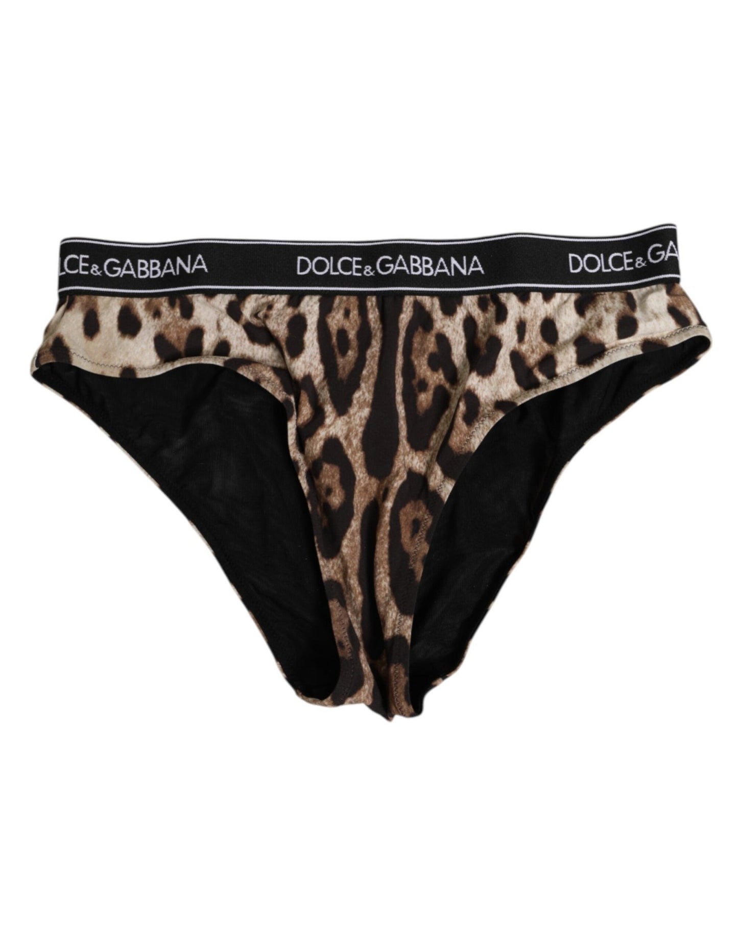 Dolce & Gabbana Brown Leopard Nylon High Waist Panty Underwear – IT2 | S par Dolce & Gabbana | Disponible sur Sandy Store ByNet