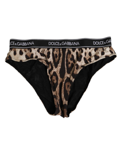 Dolce & Gabbana Brown Leopard Nylon High Waist Panty Underwear – IT2 | S par Dolce & Gabbana | Disponible sur Sandy Store ByNet