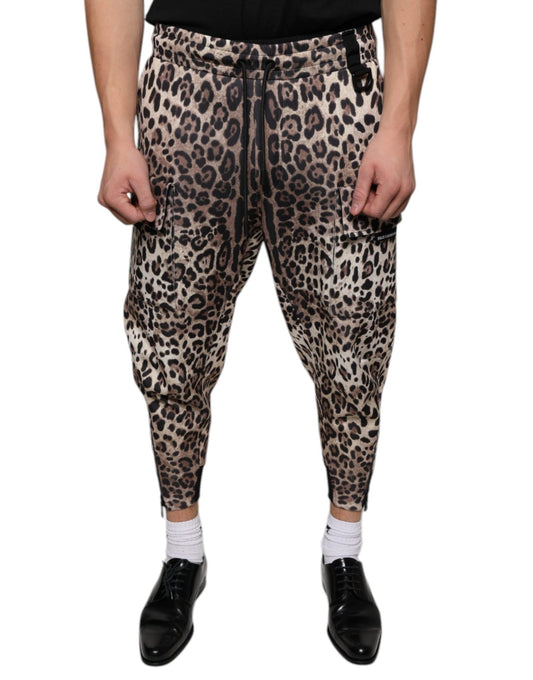 Dolce & Gabbana Brown Leopard Polyester Jogger Pants – IT44 | XS par Dolce & Gabbana | Disponible sur Sandy Store ByNet