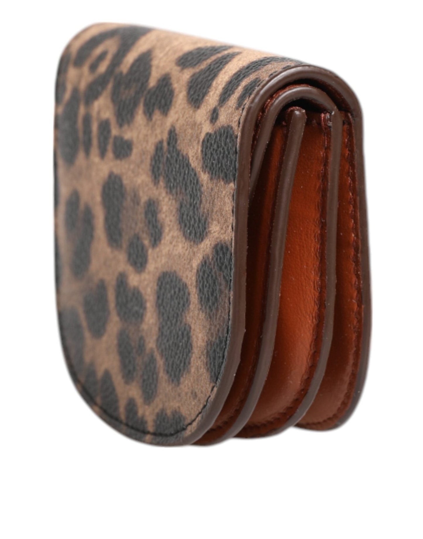 Dolce & Gabbana Brown Leopard Print Calf Leather Small Coin Purse Wallet – par Dolce & Gabbana | Disponible sur Sandy Store ByNet