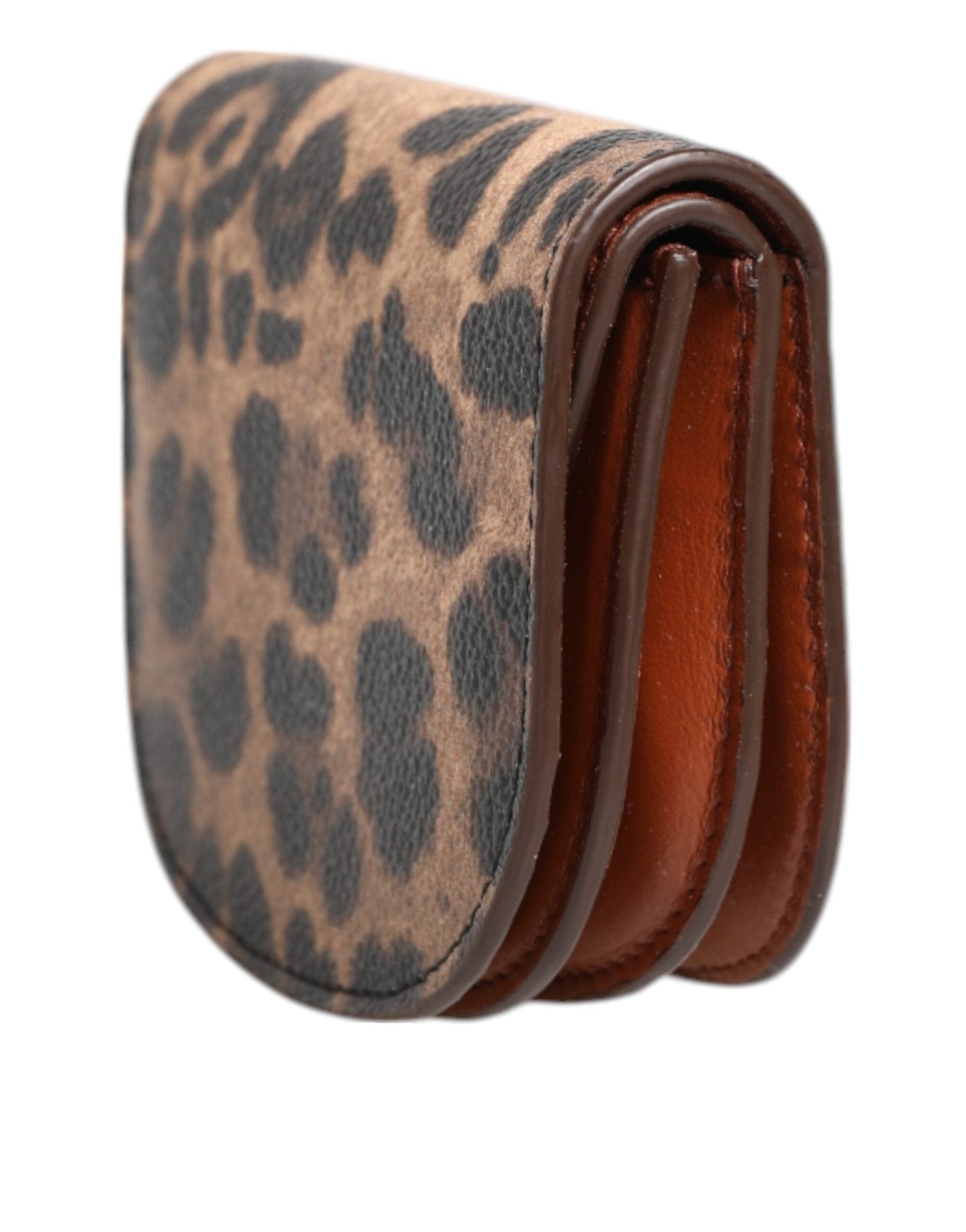 Dolce & Gabbana Brown Leopard Print Calf Leather Small Coin Purse Wallet – par Dolce & Gabbana | Disponible sur Sandy Store ByNet