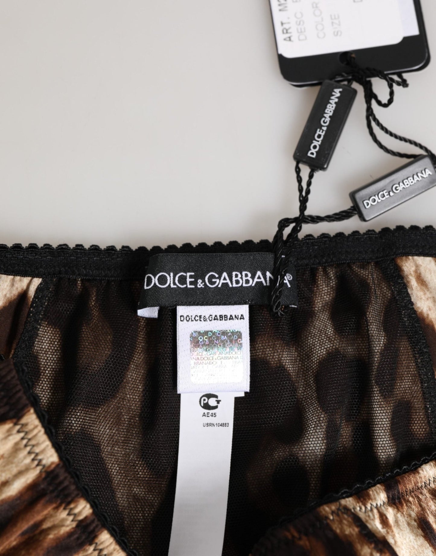 Dolce & Gabbana Brown Leopard Silk Mid Waist Panty Underwear – IT1 | XS par Dolce & Gabbana | Disponible sur Sandy Store ByNet