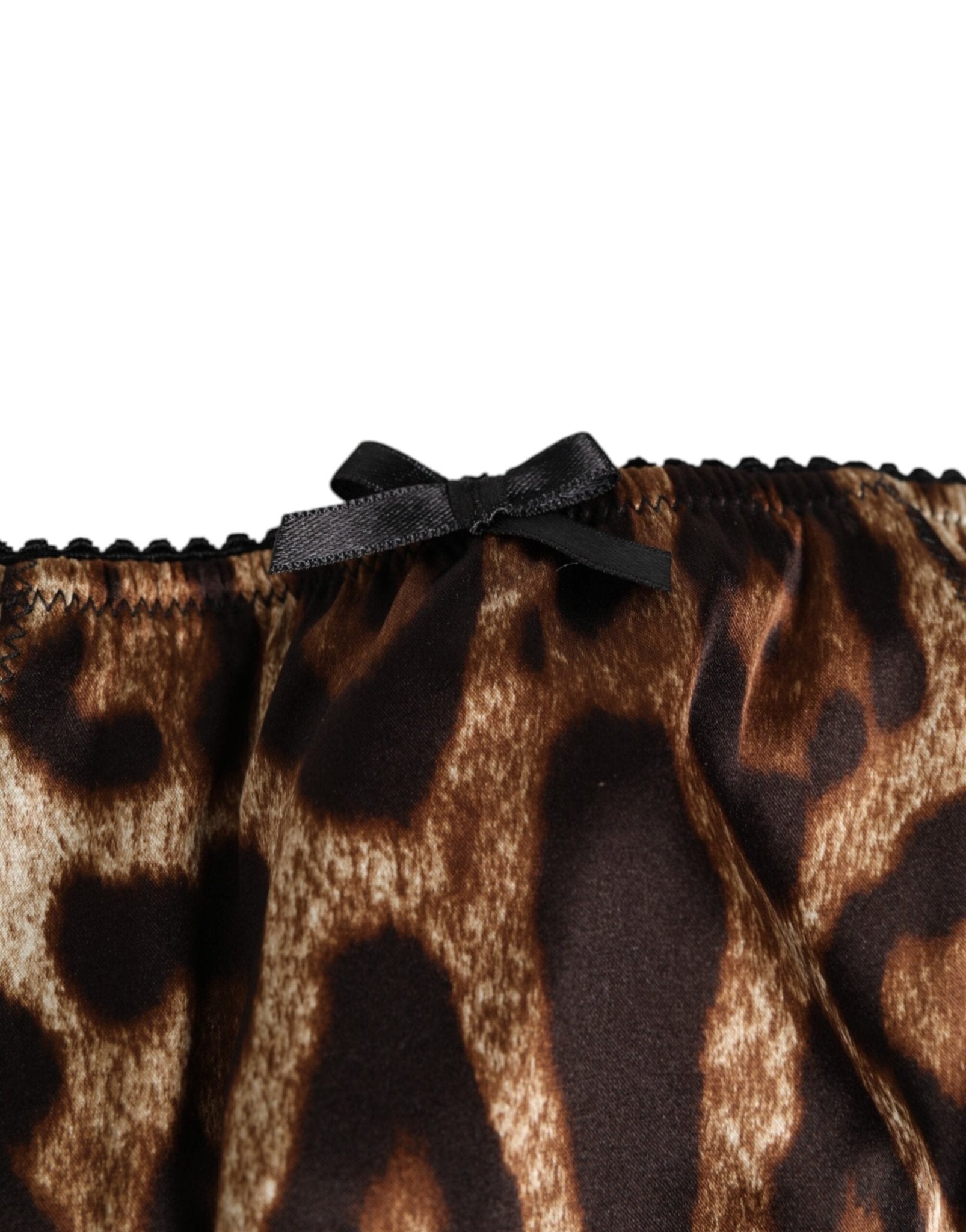 Dolce & Gabbana Brown Leopard Silk Mid Waist Panty Underwear – IT1 | XS par Dolce & Gabbana | Disponible sur Sandy Store ByNet
