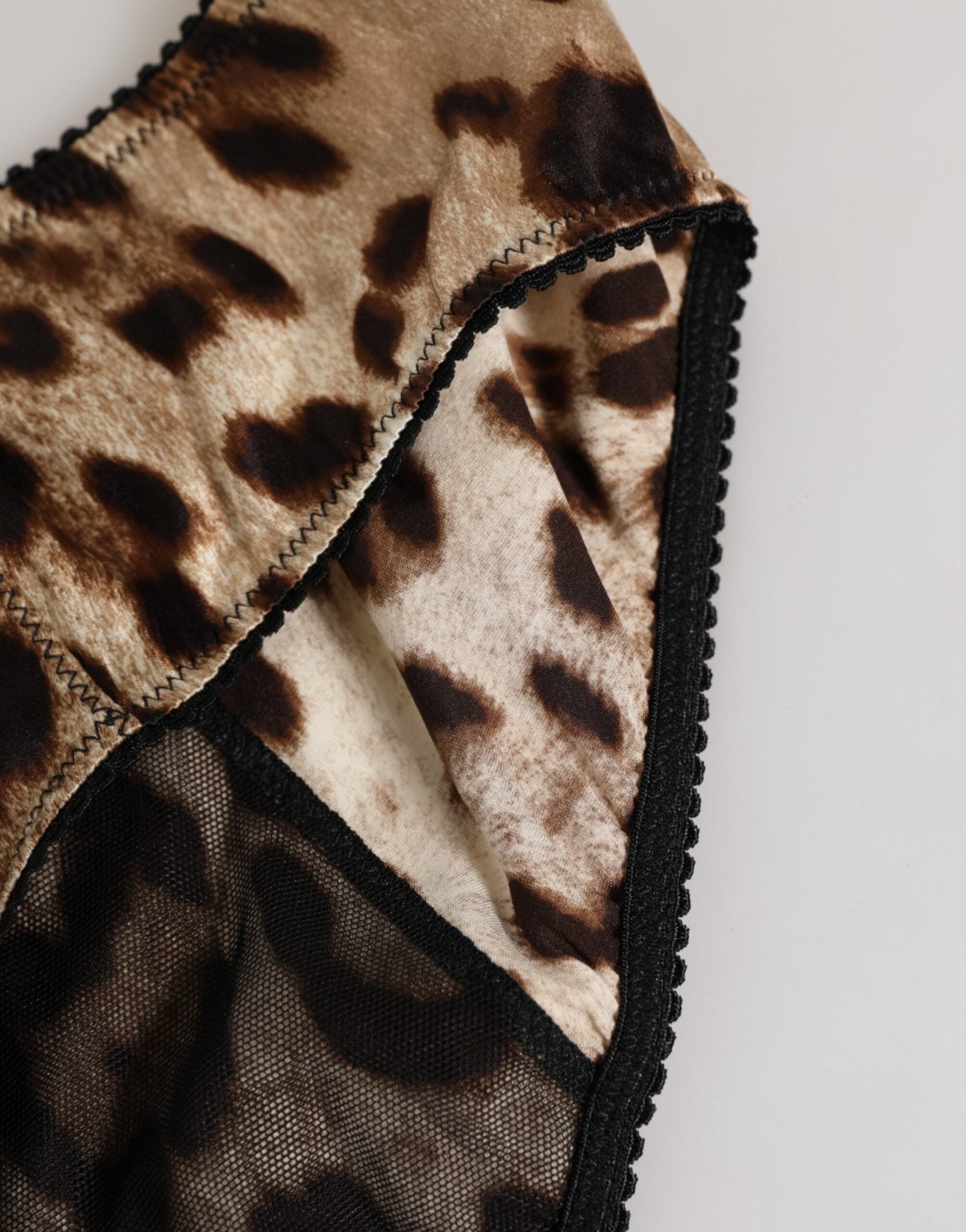 Dolce & Gabbana Brown Leopard Silk Mid Waist Panty Underwear – IT1 | XS par Dolce & Gabbana | Disponible sur Sandy Store ByNet