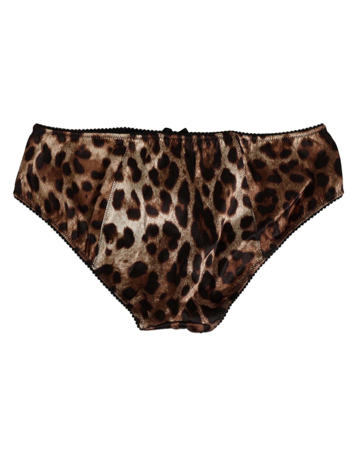 Dolce & Gabbana Brown Leopard Silk Mid Waist Panty Underwear – IT3 | M par Dolce & Gabbana | Disponible sur Sandy Store ByNet