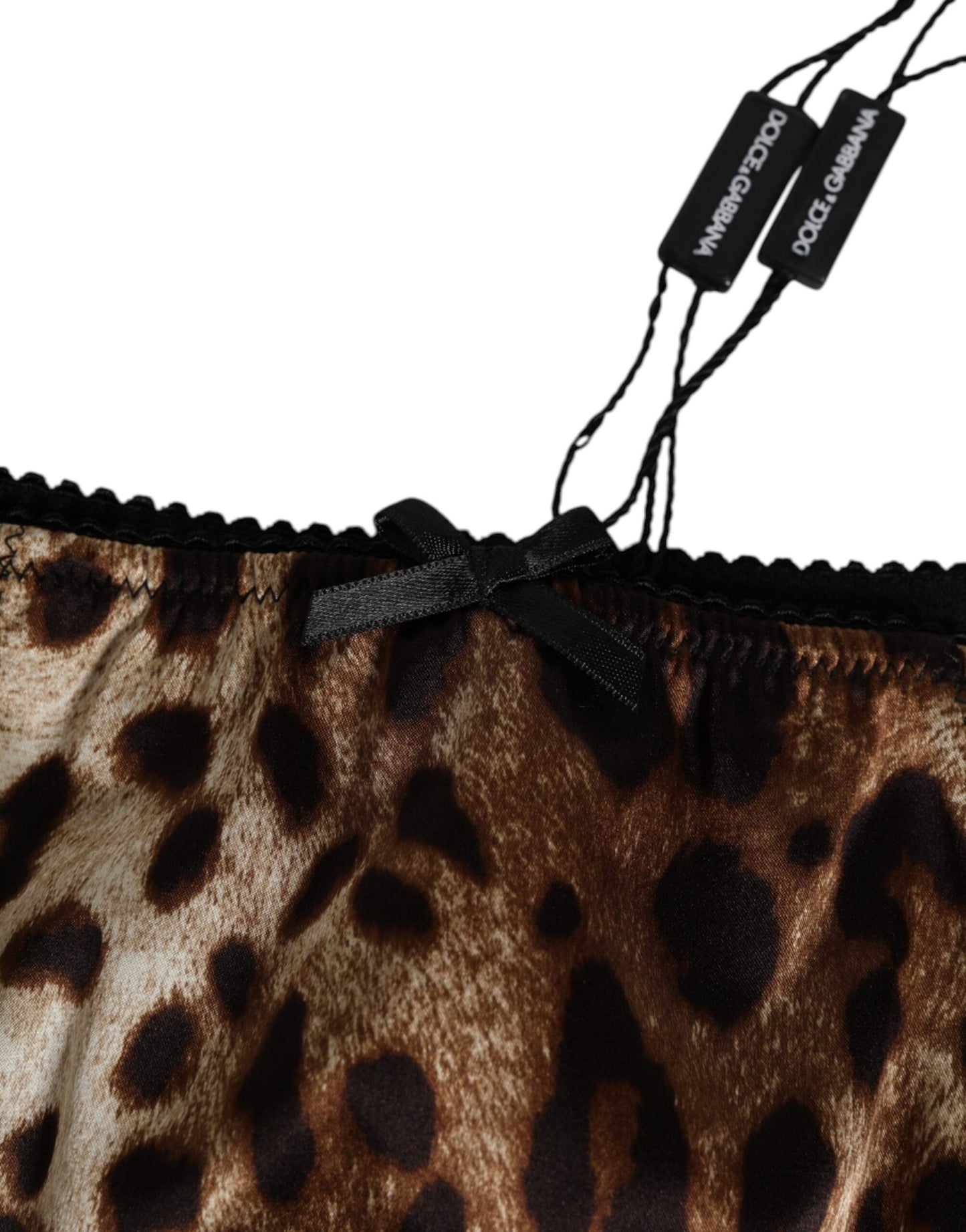 Dolce & Gabbana Brown Leopard Silk Mid Waist Panty Underwear – IT3 | M par Dolce & Gabbana | Disponible sur Sandy Store ByNet