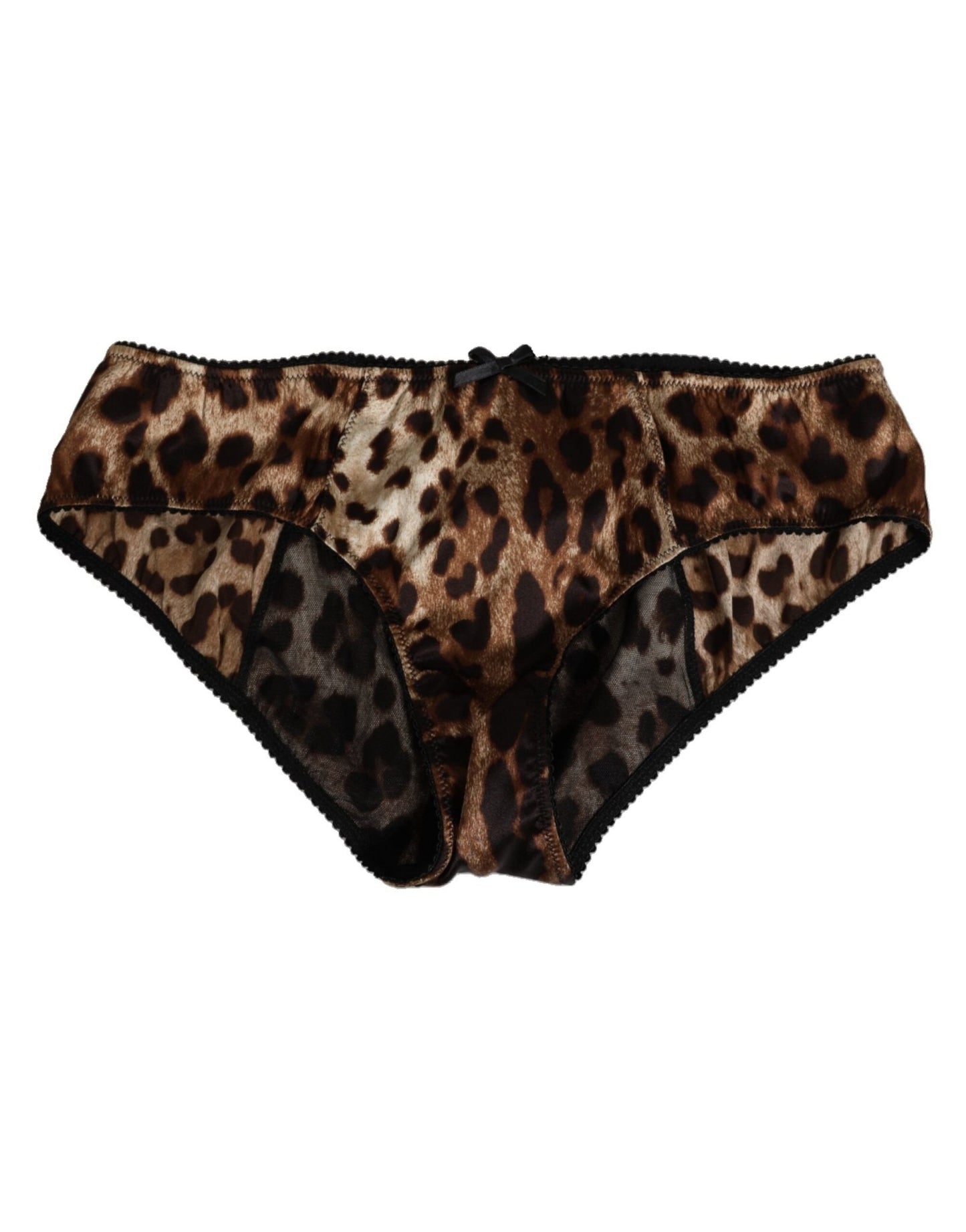 Dolce & Gabbana Brown Leopard Silk Mid Waist Panty Underwear – IT3 | M par Dolce & Gabbana | Disponible sur Sandy Store ByNet