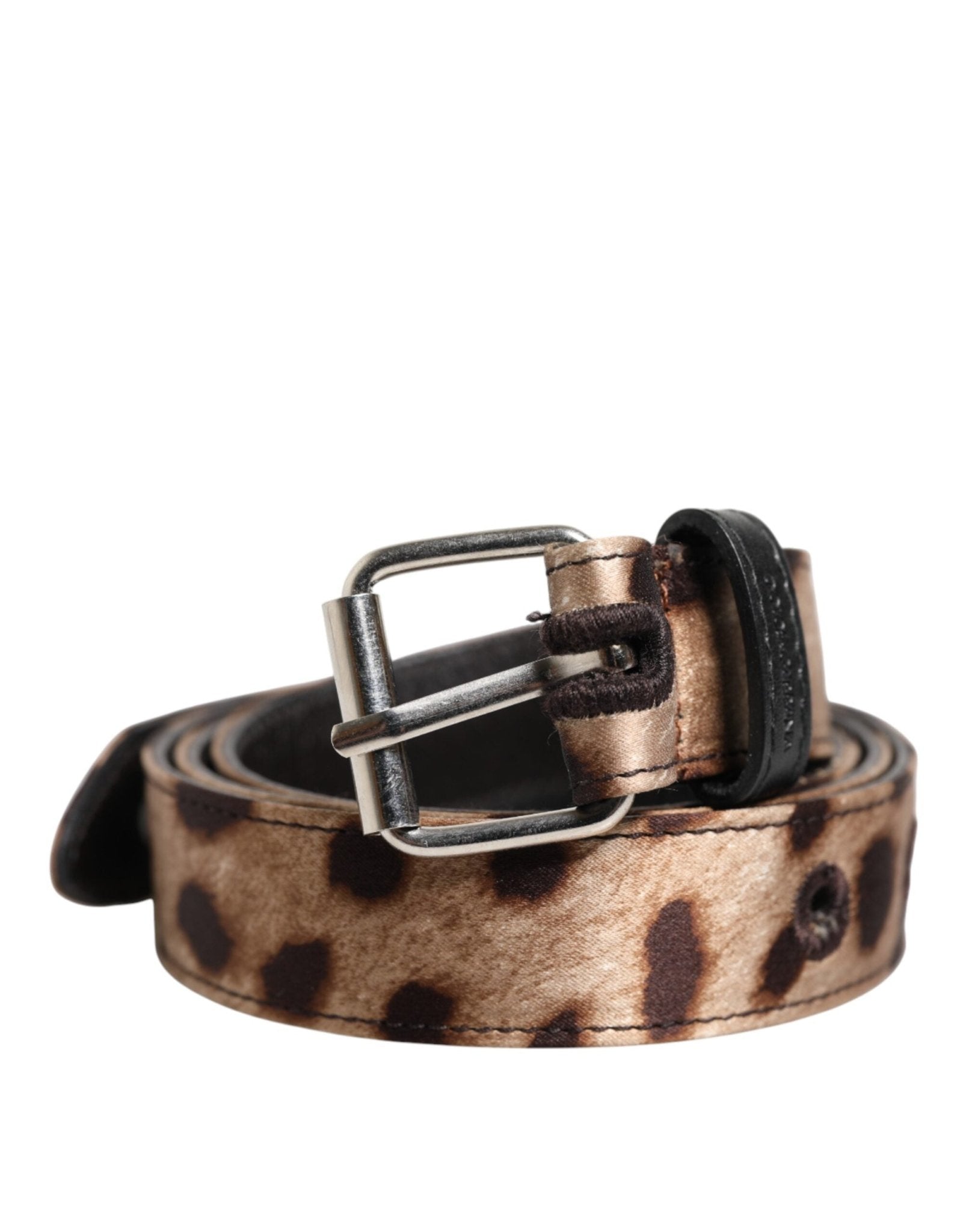 Dolce & Gabbana Brown Leopard Silver Metal Buckle Belt – 85 cm / 34 Inches par Dolce & Gabbana | Disponible sur Sandy Store ByNet